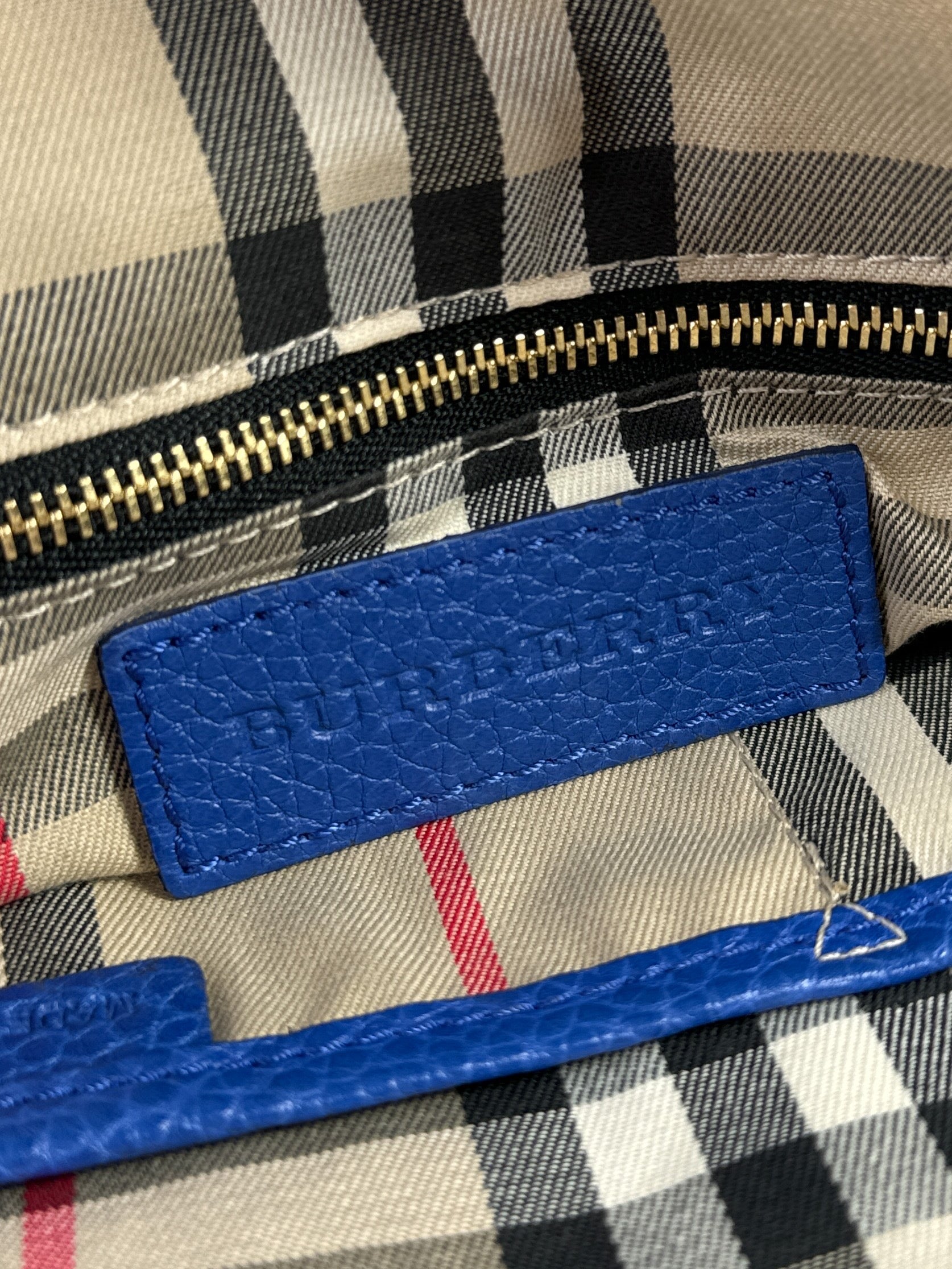 Burberry royal blue Greenwood Bowling bag small 51266M