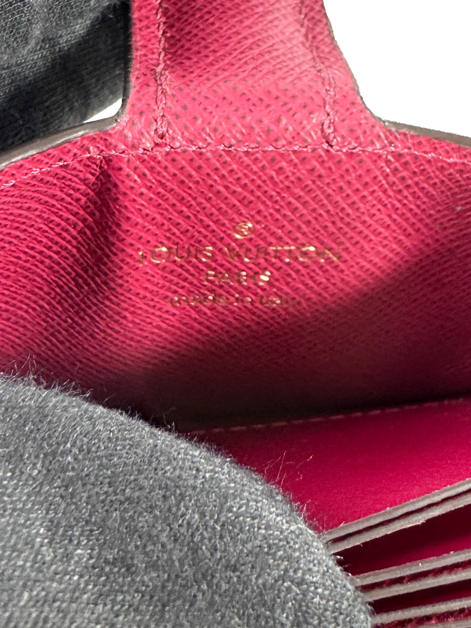 Louis Vuitton Monogram Gusset Card Holder dark pink FH3280