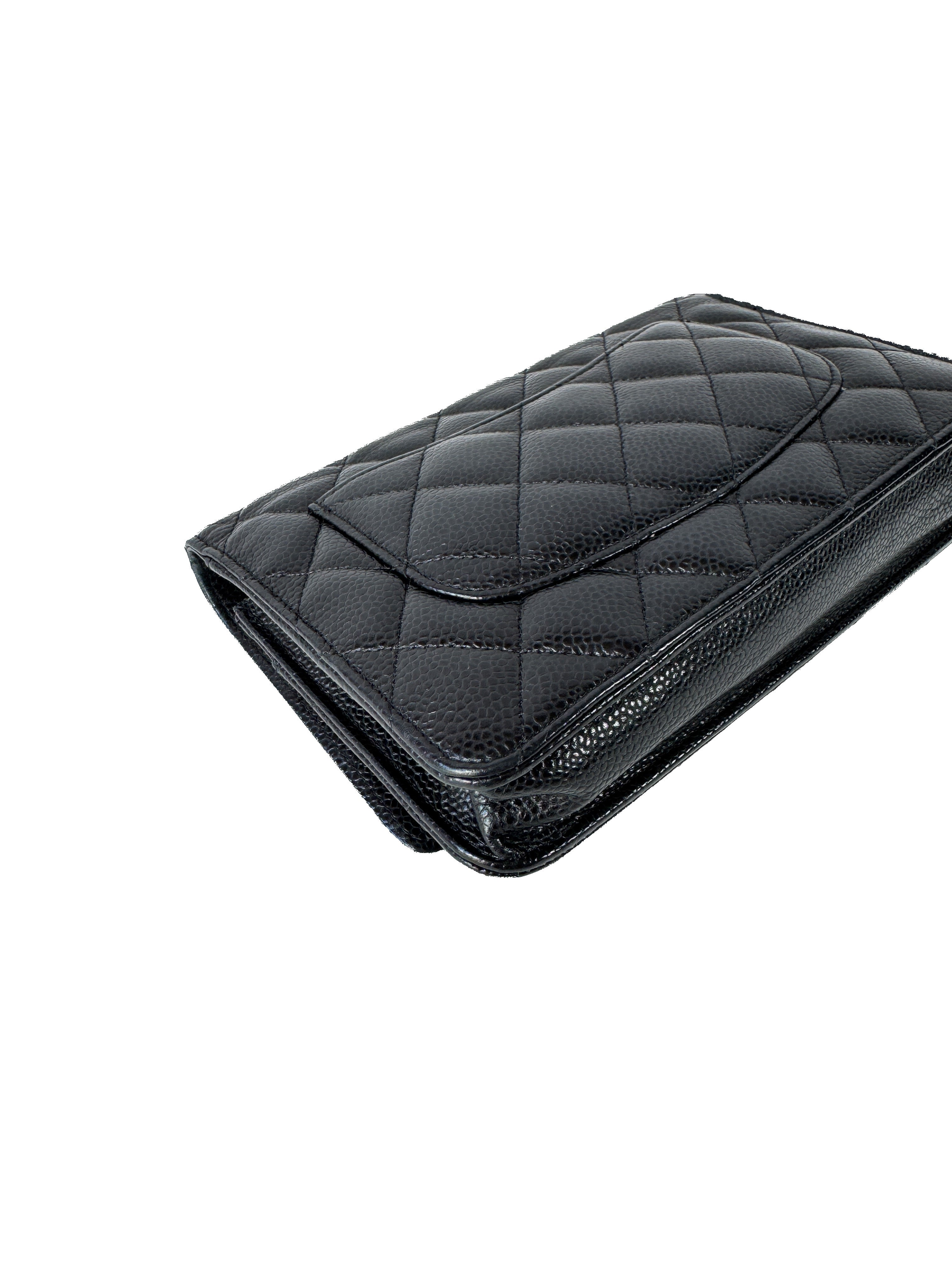 Chanel black caviar leather WOC 26009956