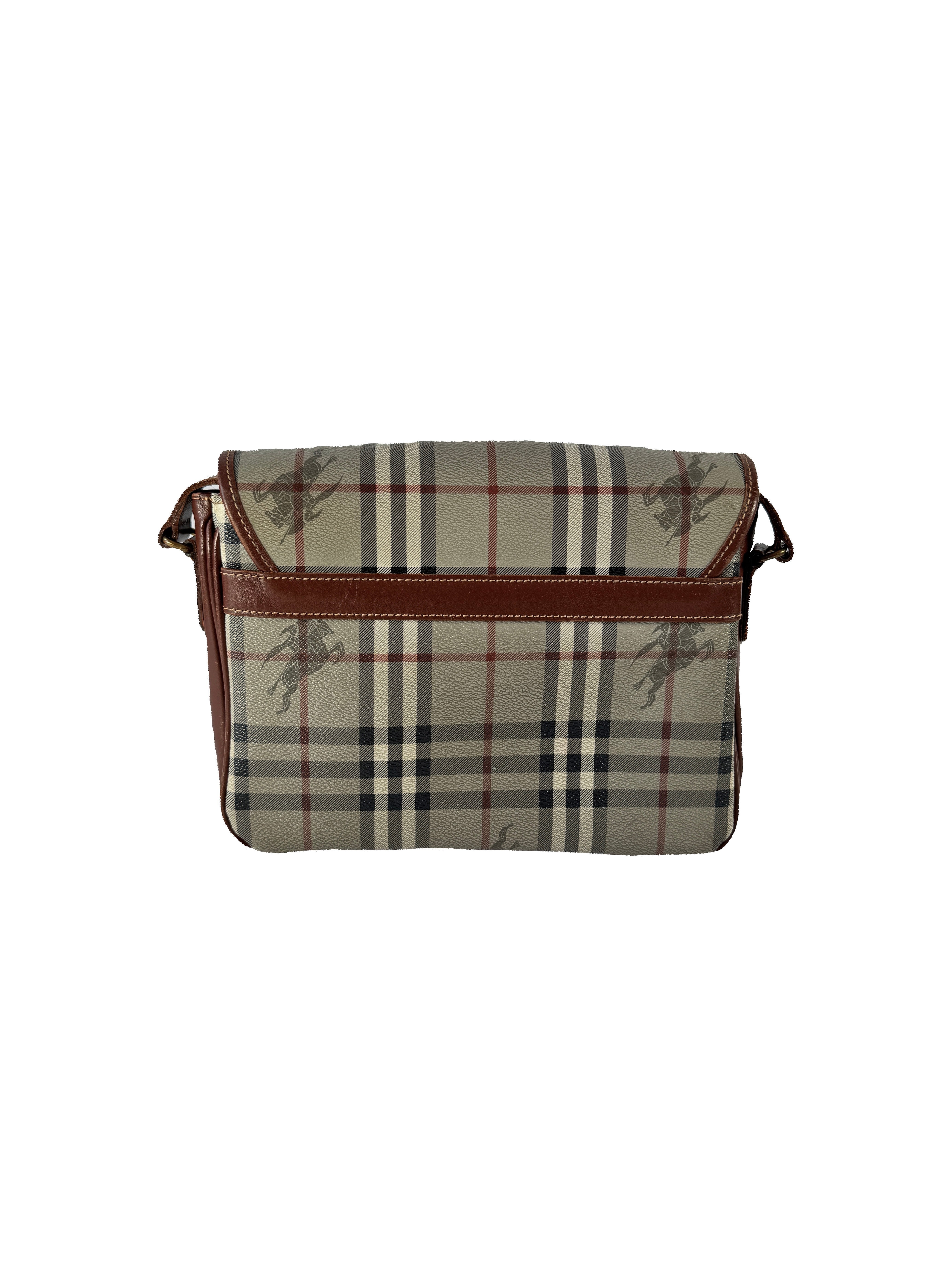 Burberry gray check vintage crossbody