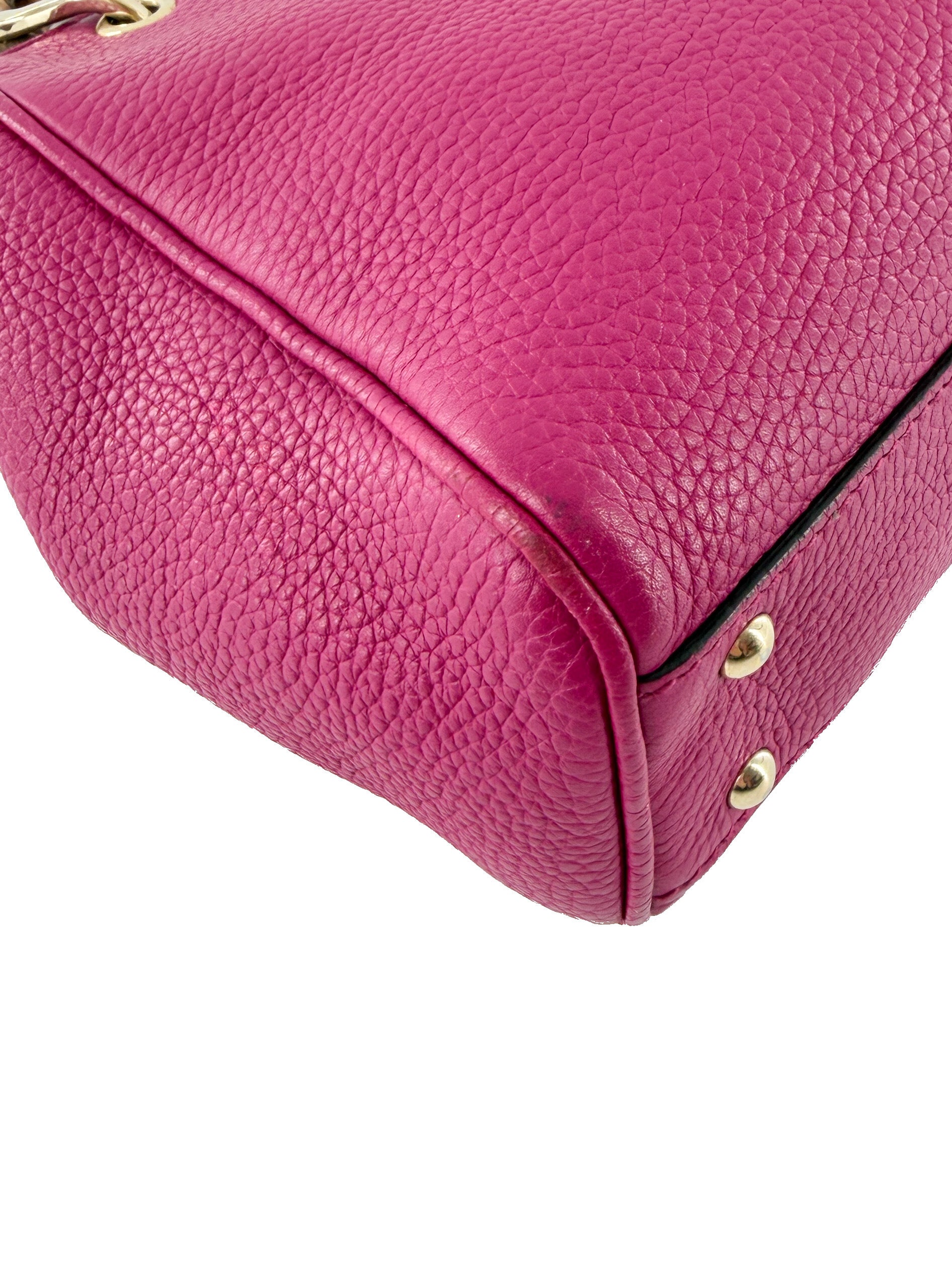 Gucci magenta small Bamboo shopper tote 368823 001998