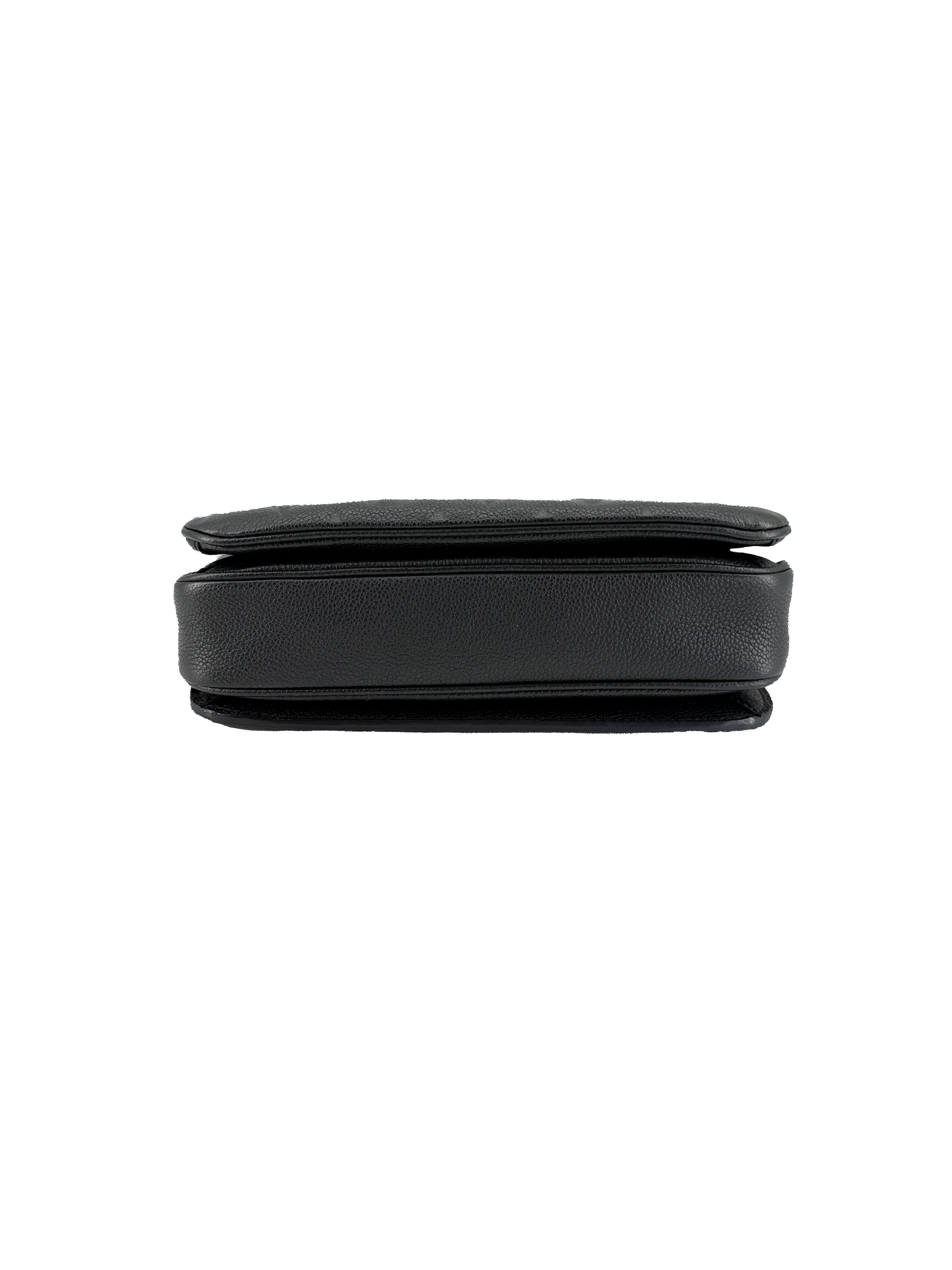 Louis Vuitton black empreinte leather Pochette Metis GI4290