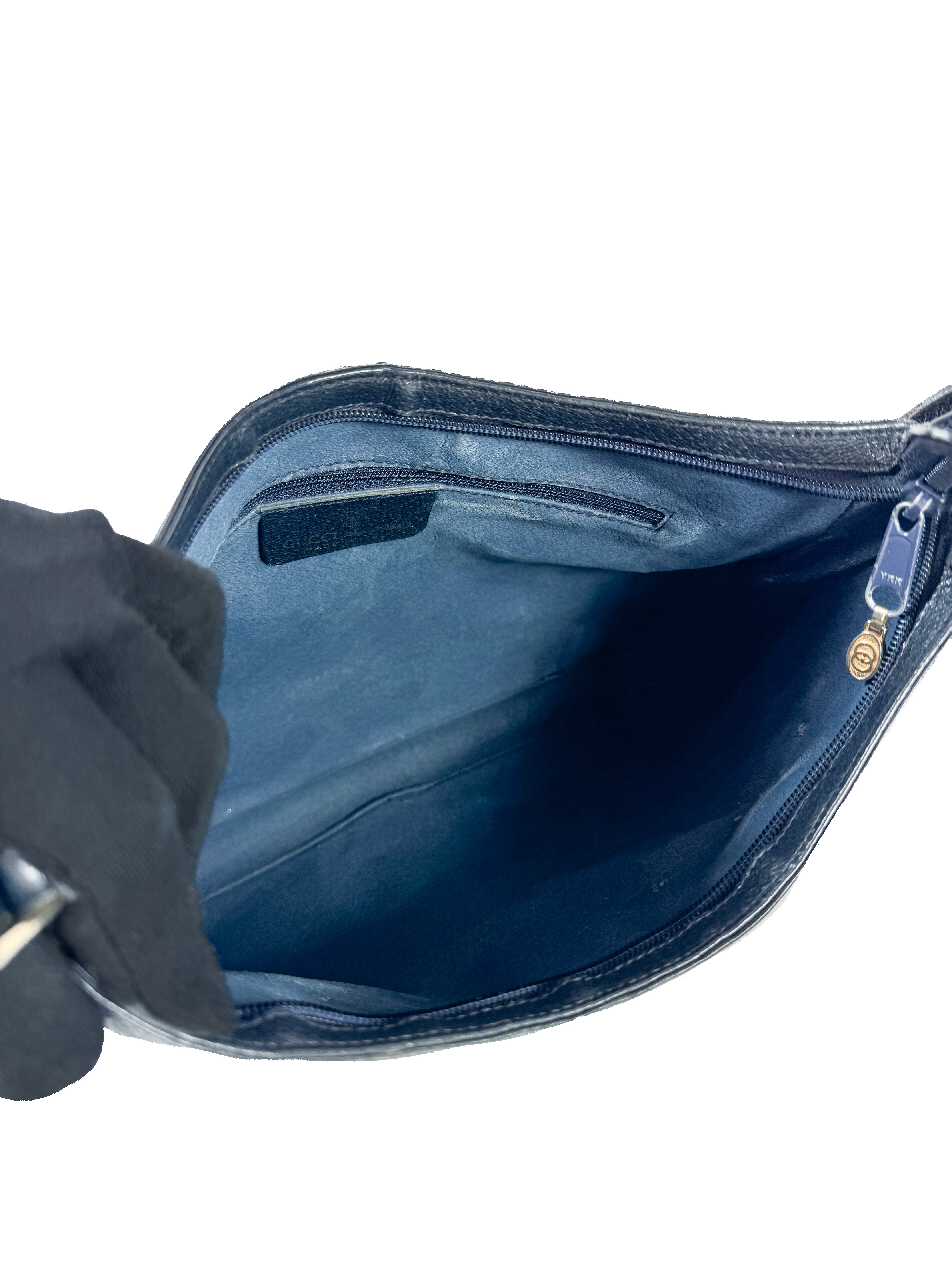 Gucci navy sherry line vintage shoulder bag 140014467