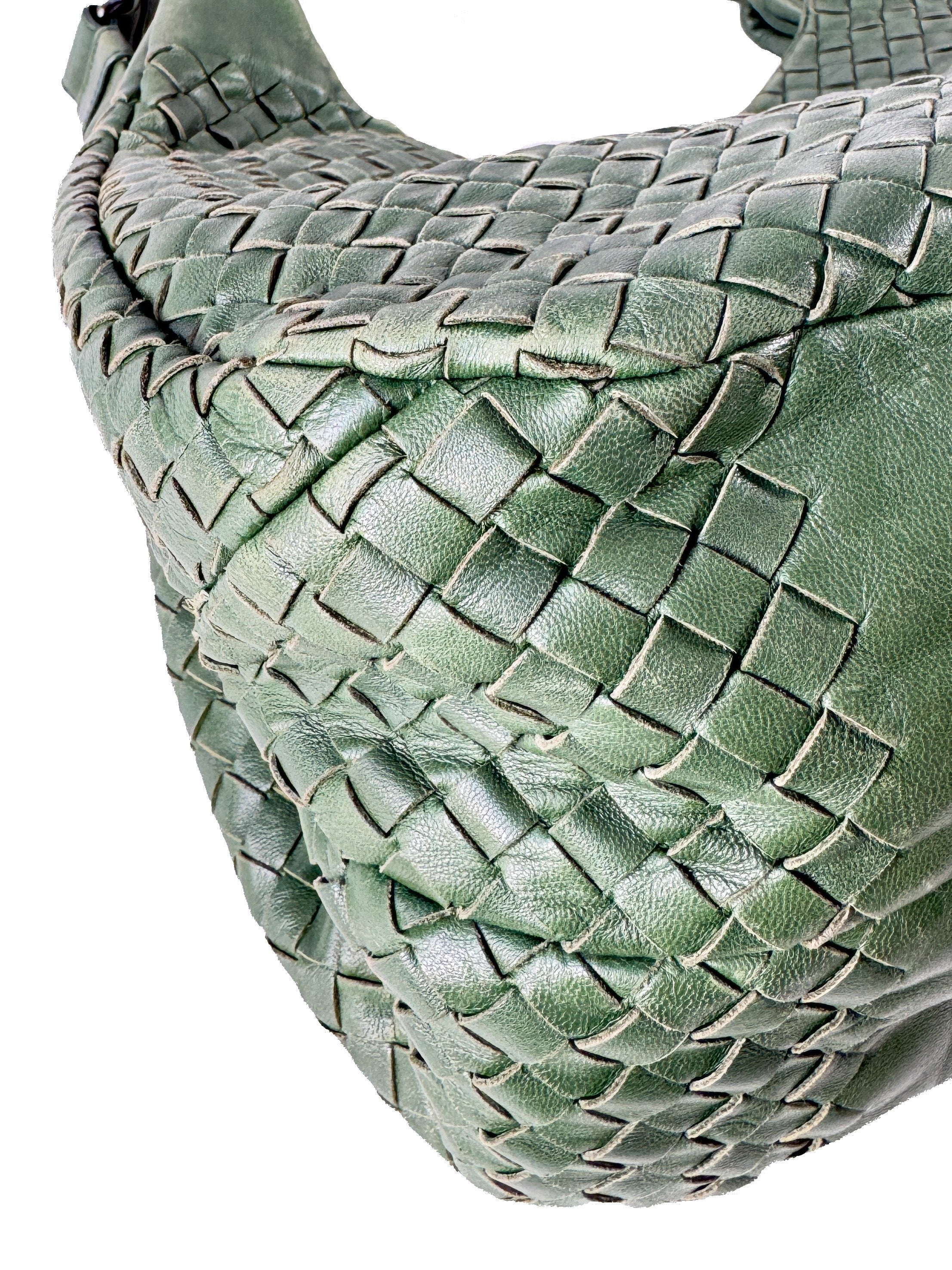 Bottega Veneta green intrecciato campana hobo 125787V00163278