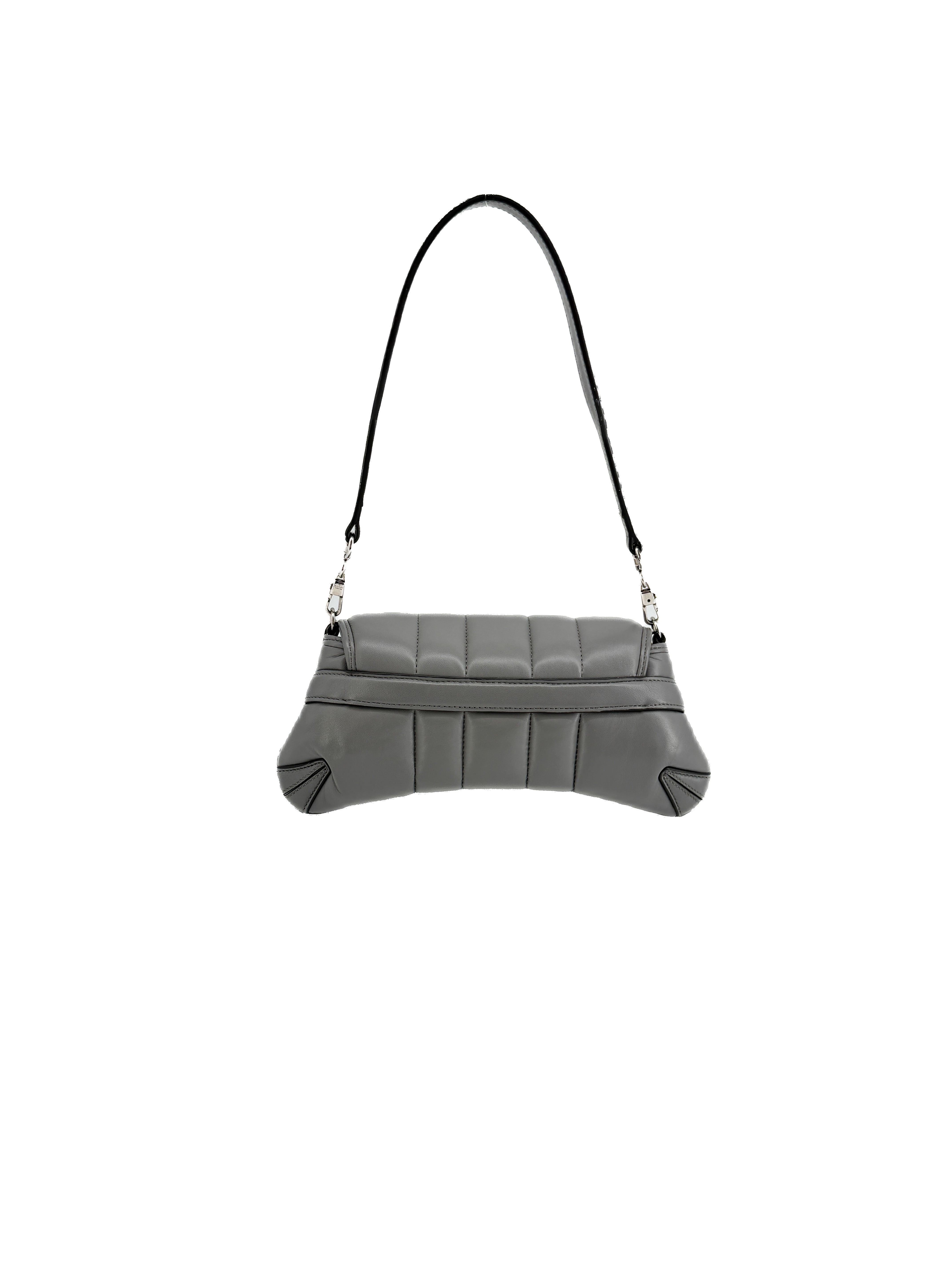 Gucci gray leather small Horsebit chain shoulder bag 764339 520981