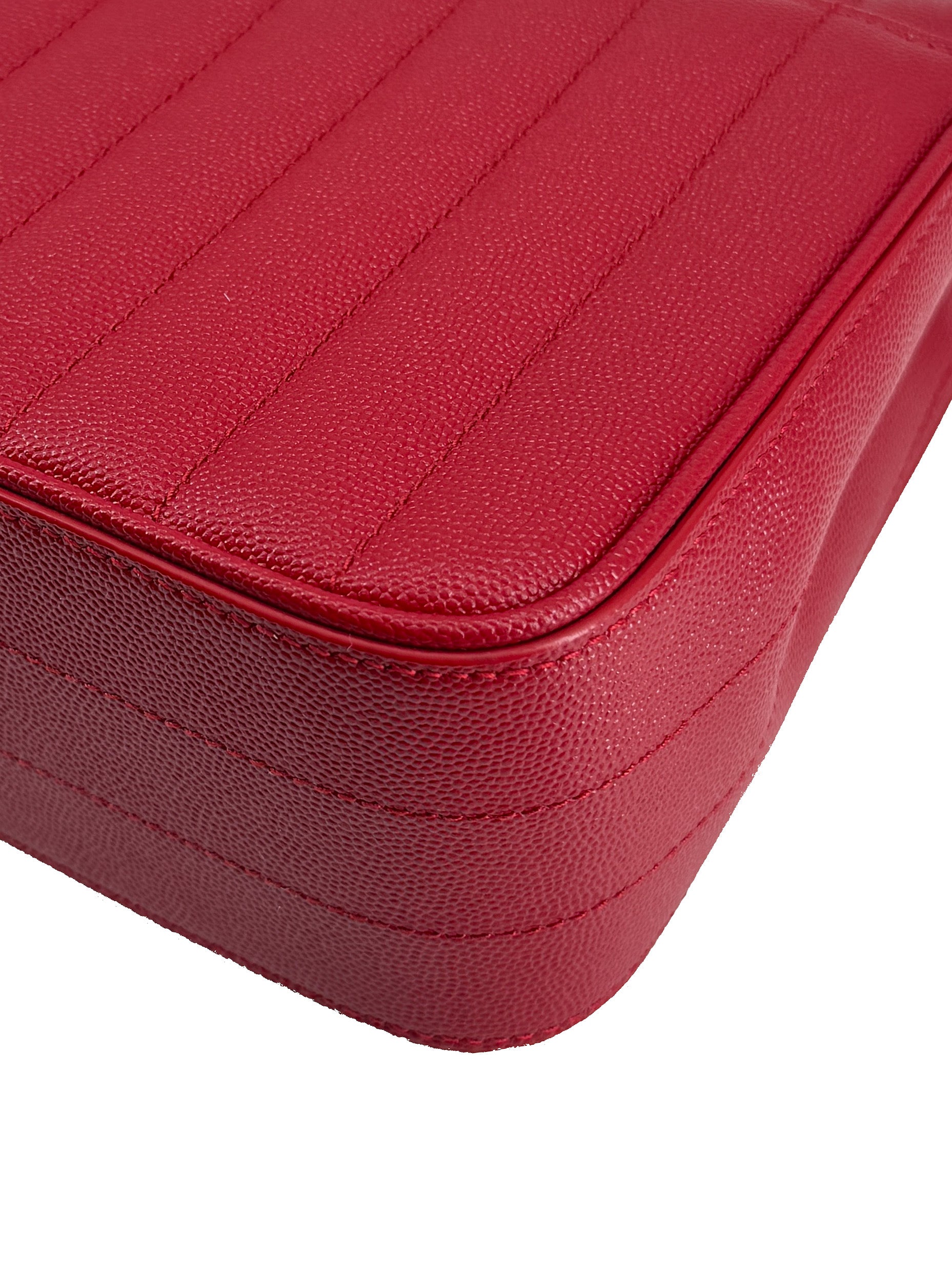 Saint Laurent red small Vicky crossbody PLB532612-0419