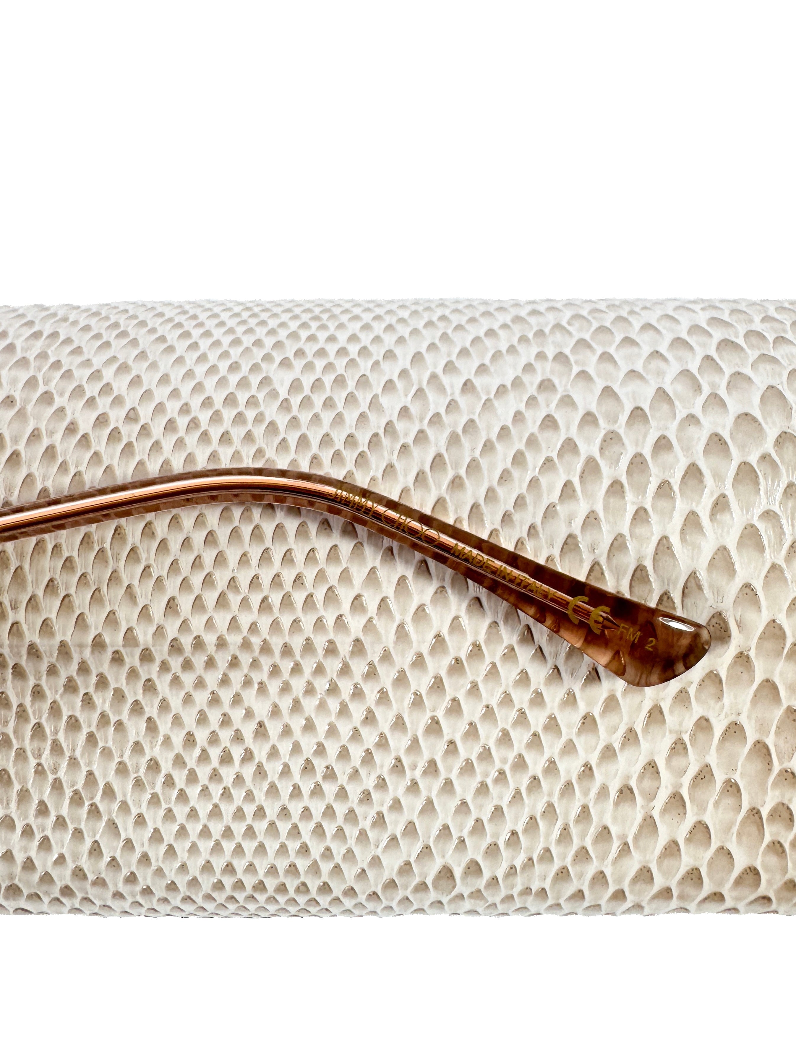 Jimmy Choo pink metal frame Tinka sunglasses DDBJL