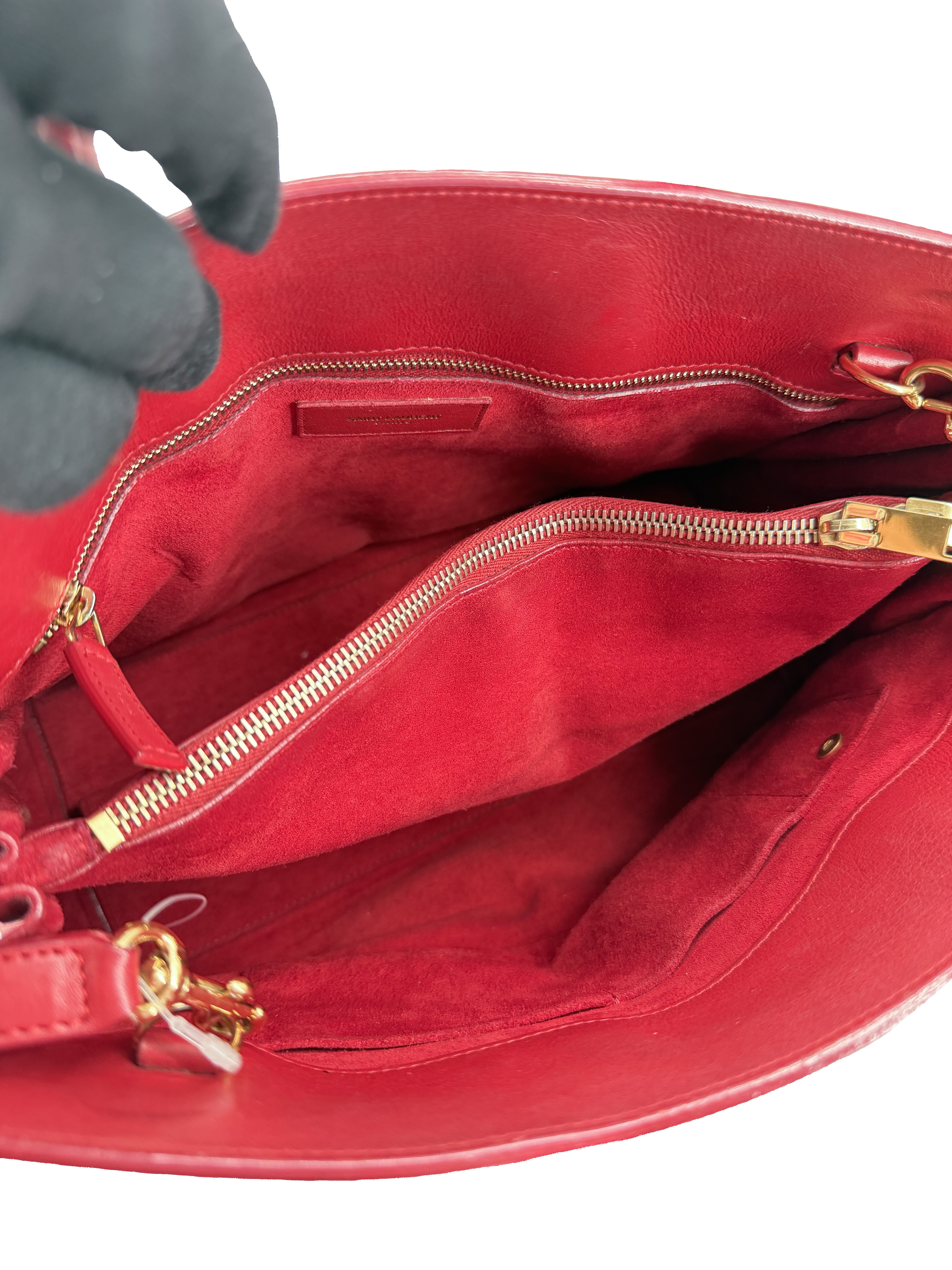 Saint Laurent red small Sac Du Jour 324823-527276