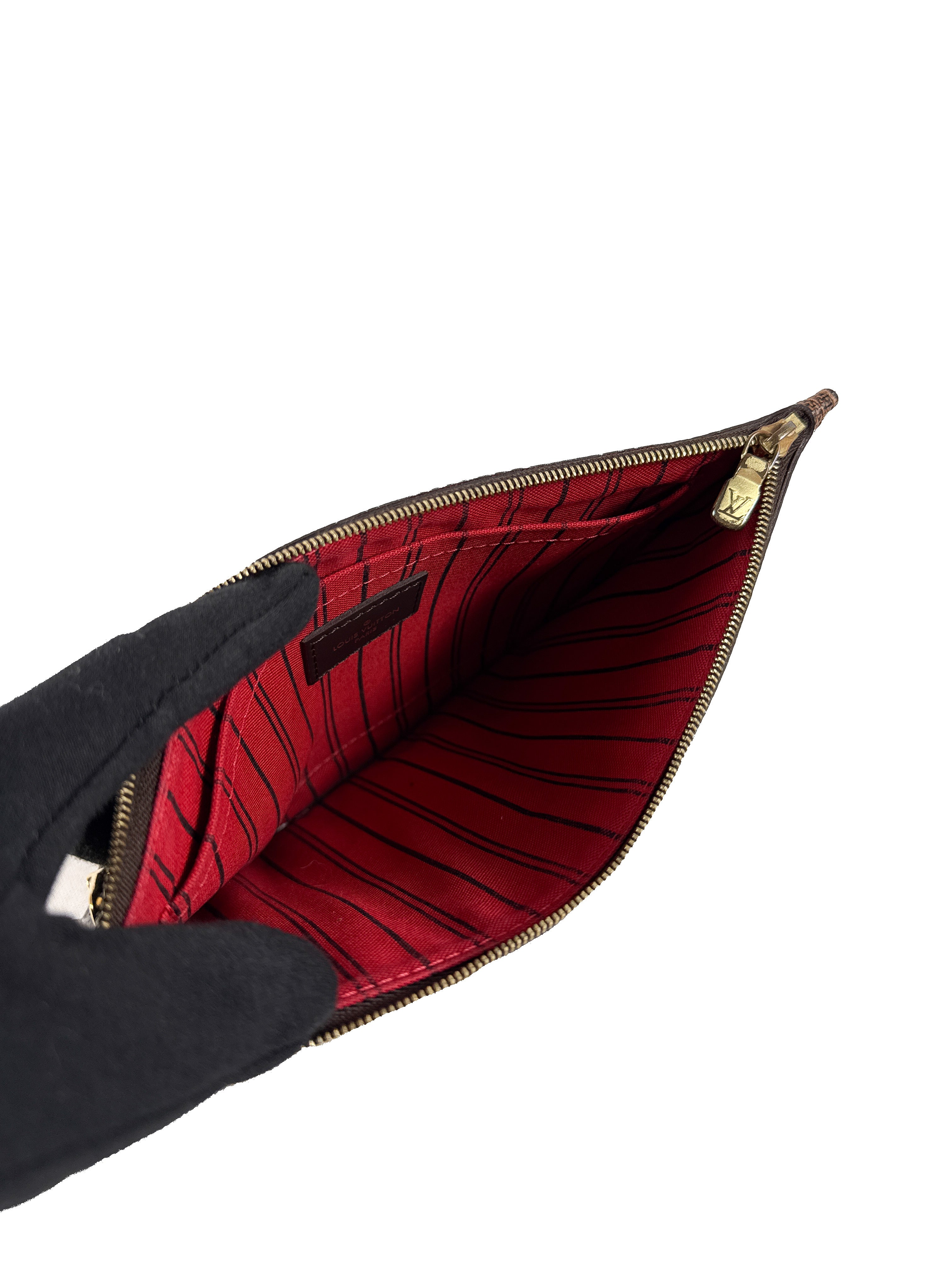 Louis Vuitton damier ebene neverfull pouch SD1169