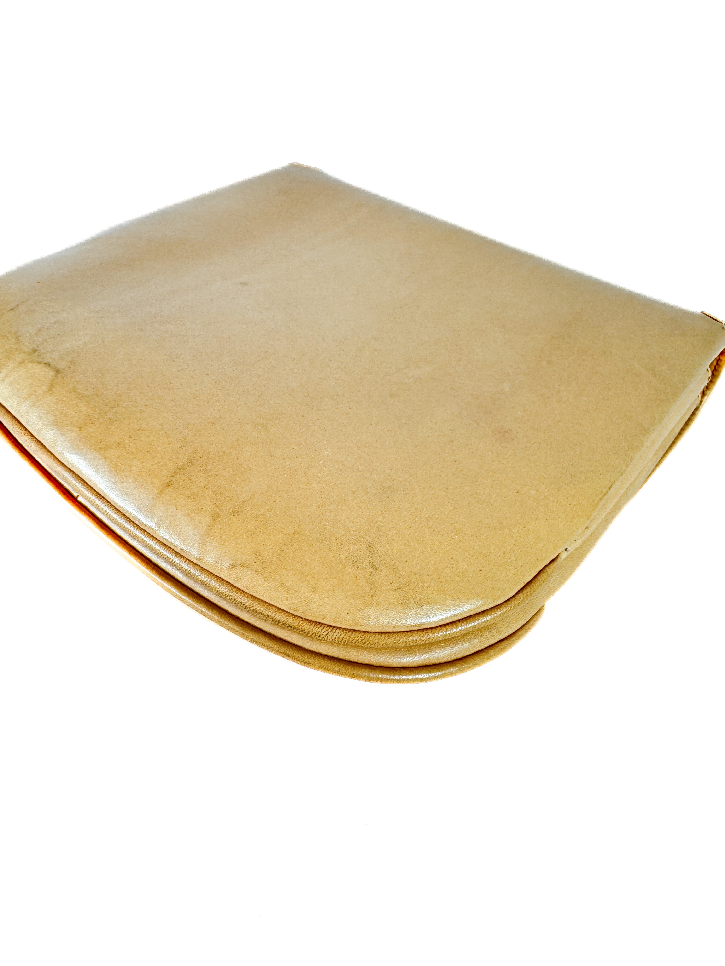 Gucci light tan leather vintage crossbody