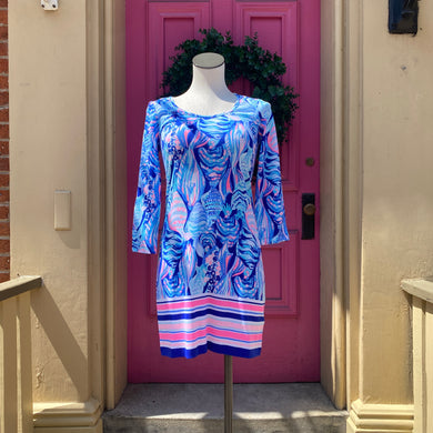 Lilly Pulitzer Twillight Blue Scale Up Beacon Dress Size XS