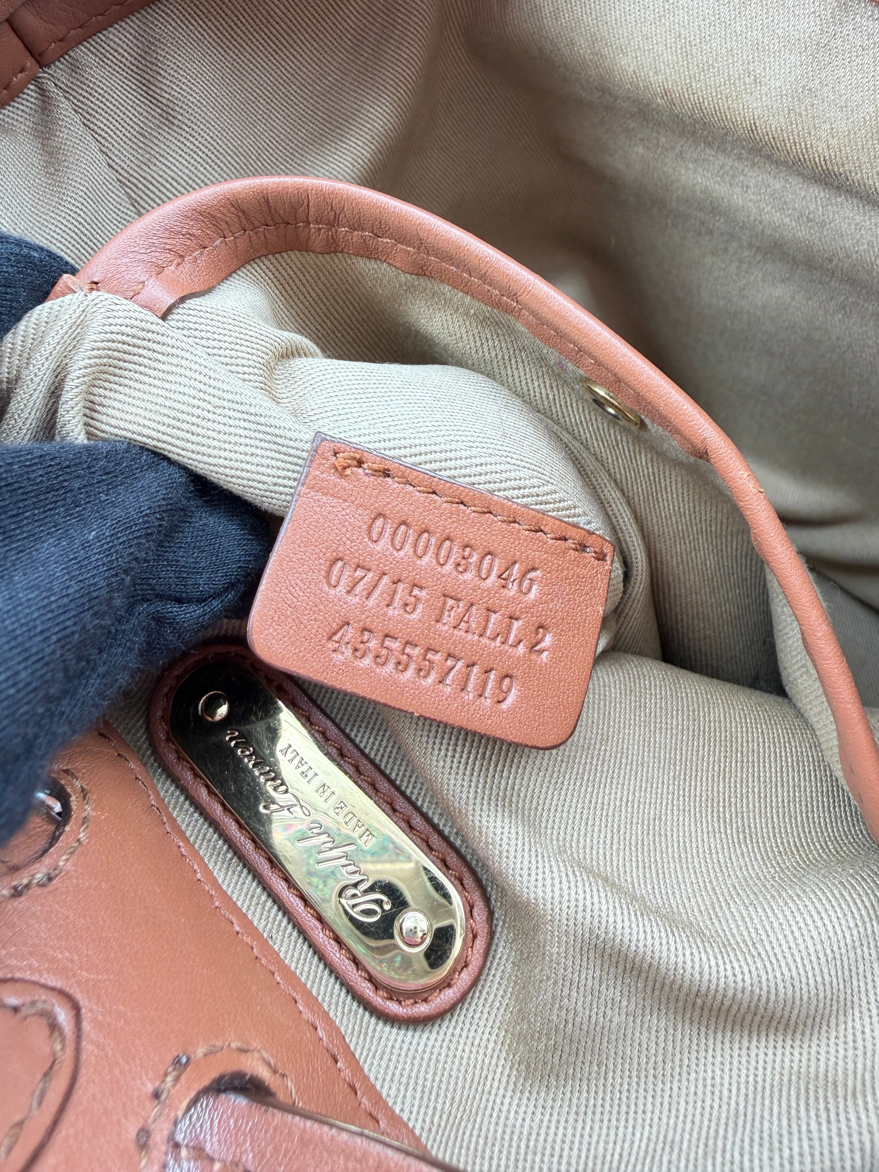 Ralph Lauren brown leather small drawstring Ricky bucket bag