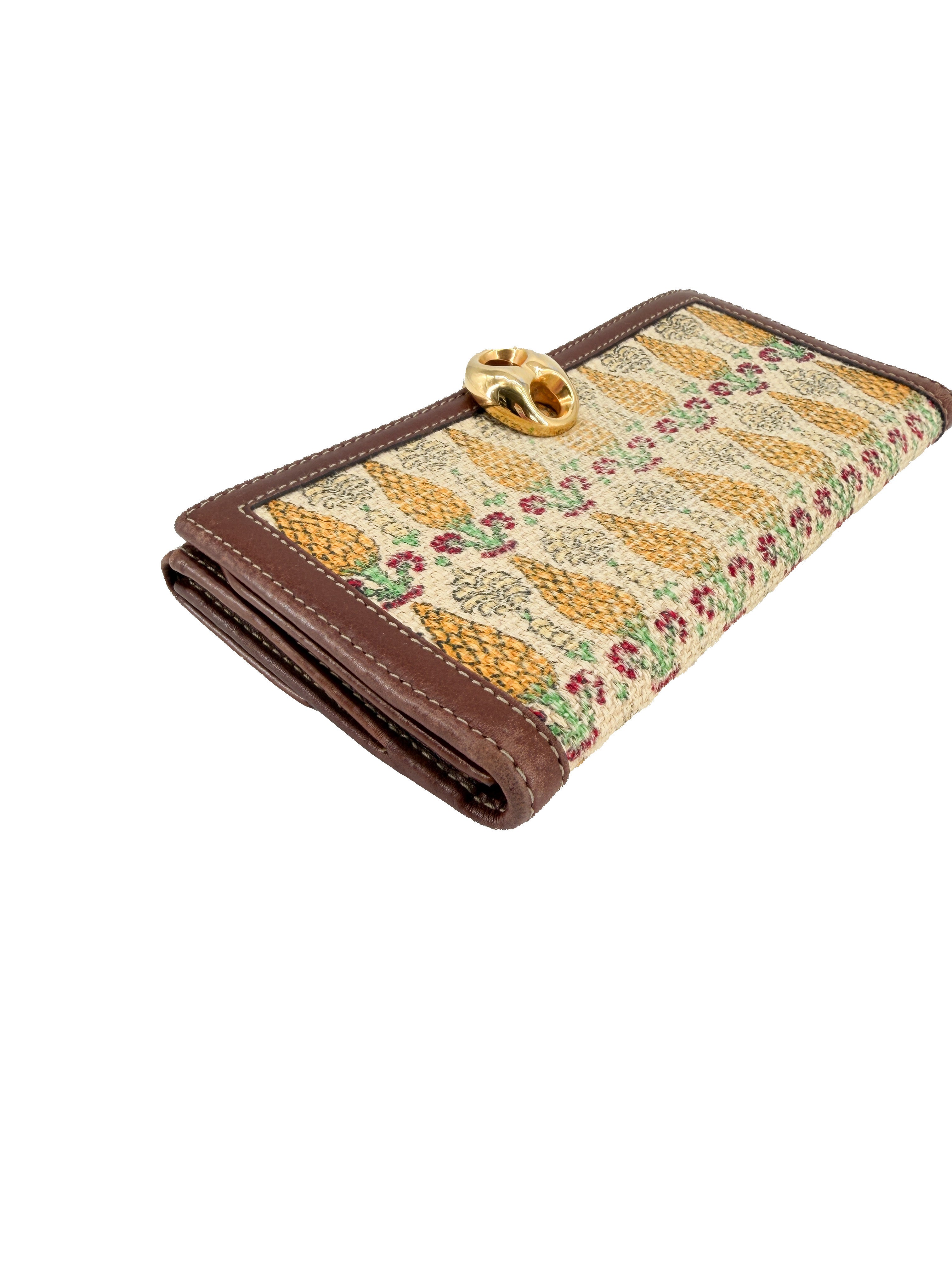Gucci monogram Biba pineapple print wallet