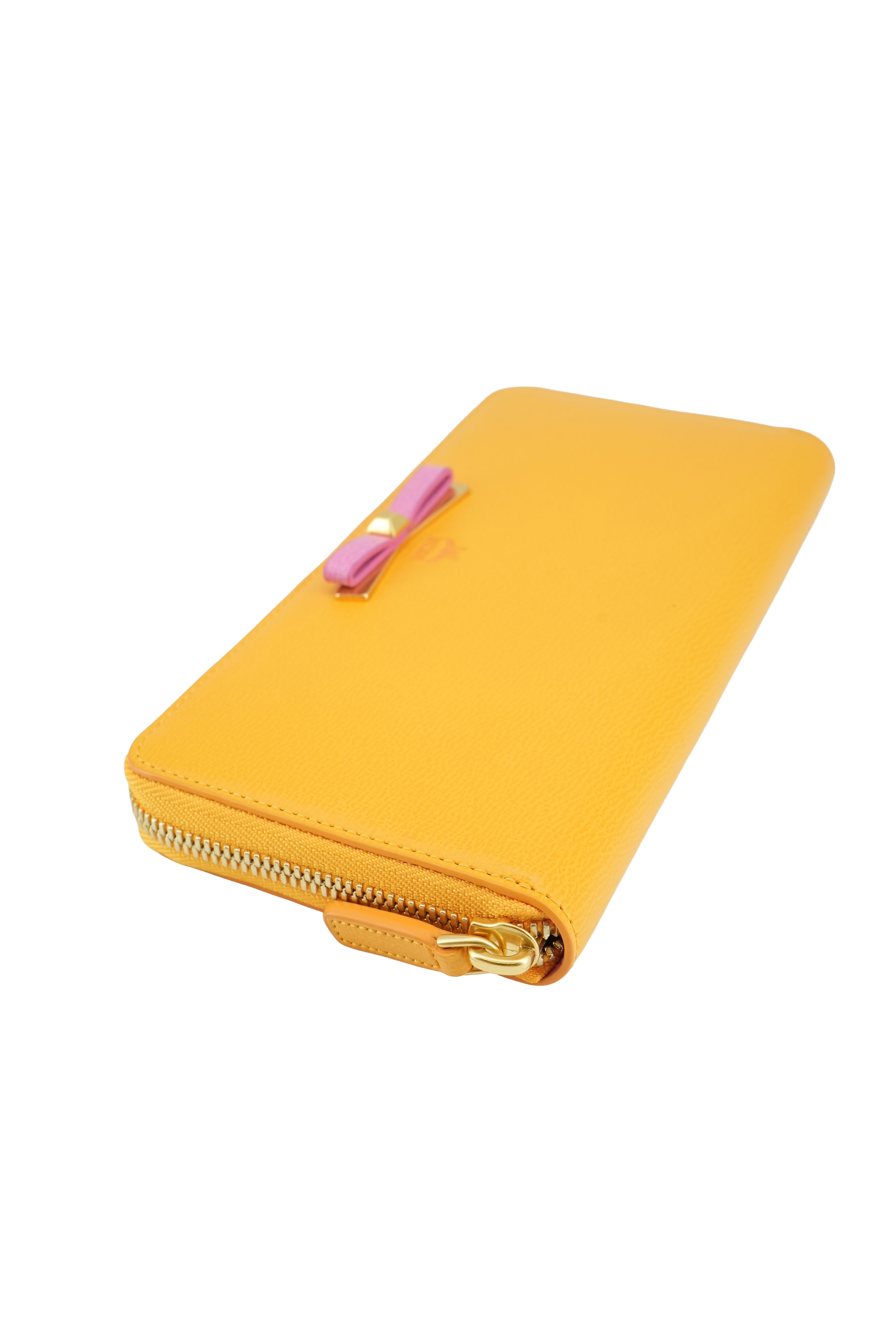 MCM yellow Mina long wallet BOX