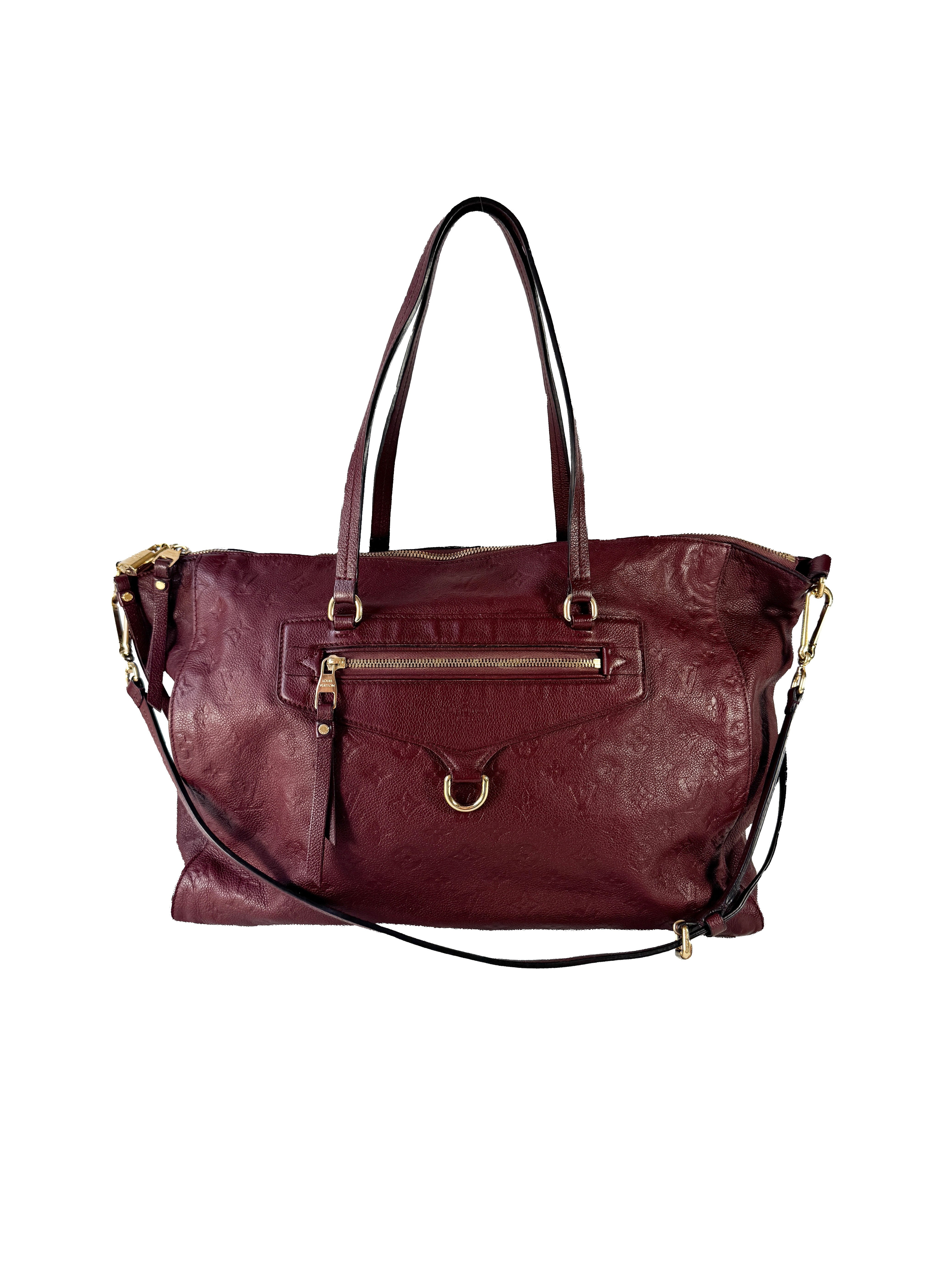 Louis Vuitton burgundy empreinte Lumineuse GM VI0191