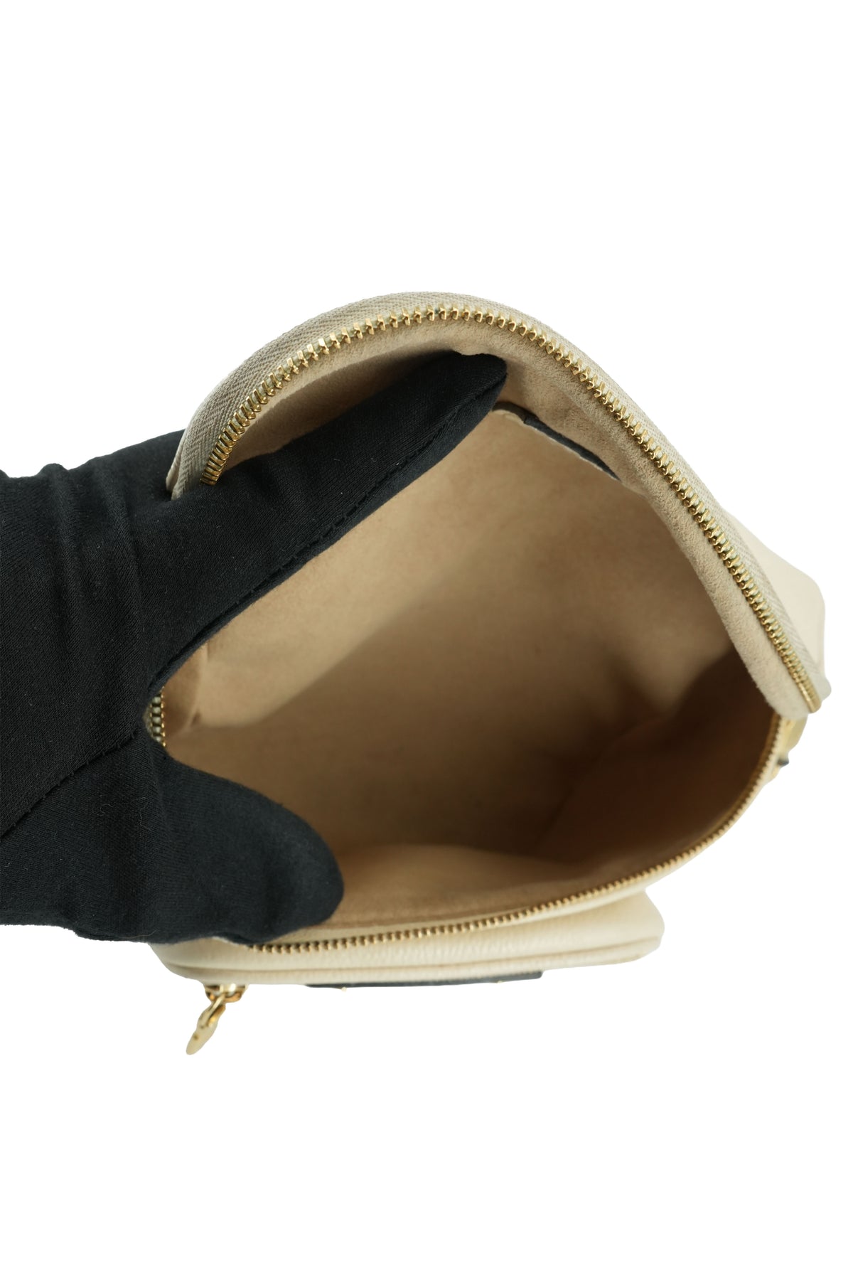Louis Vuitton cream empreinte mini bumbag NFC