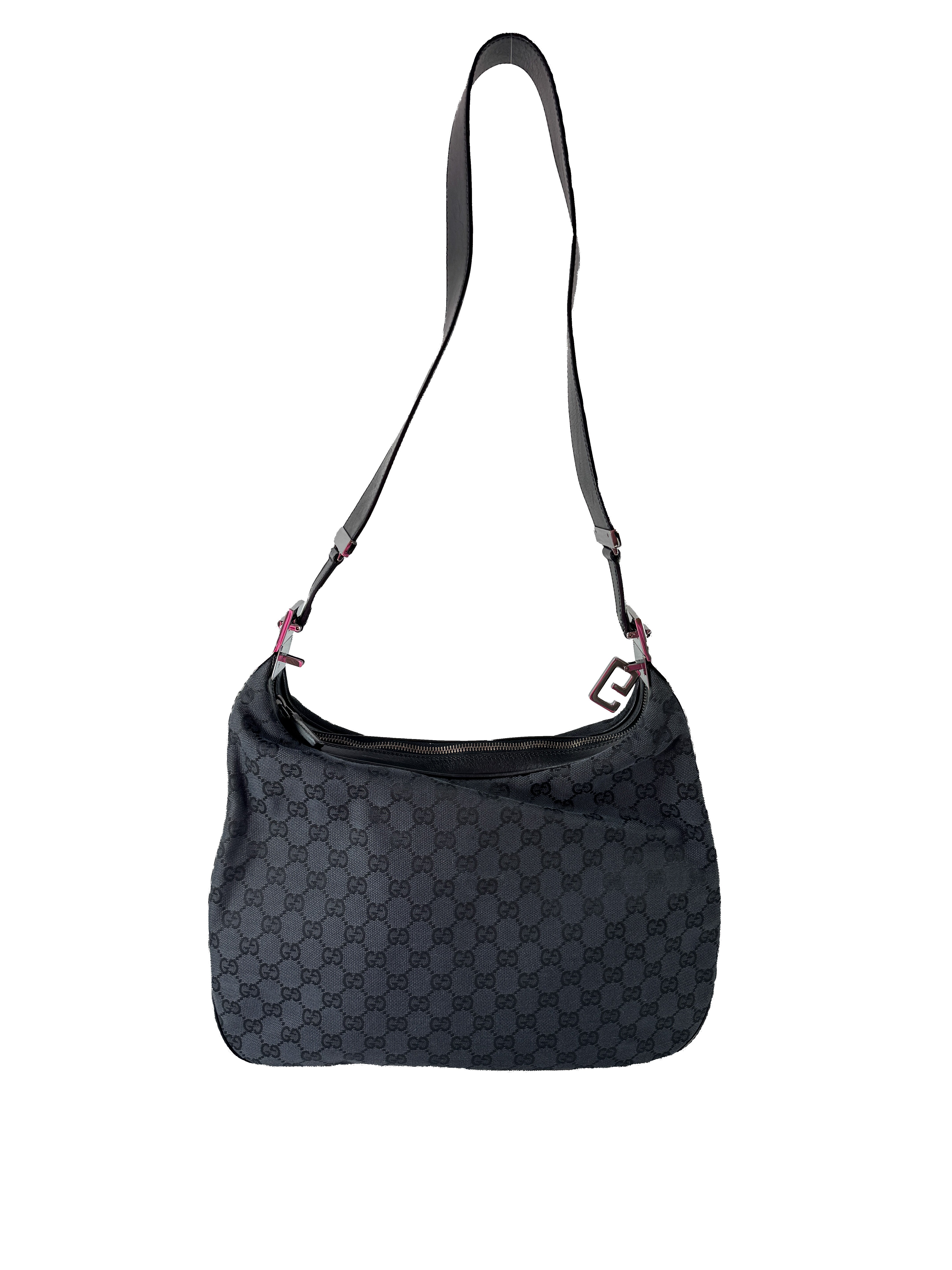 Gucci black GG attache vintage shoulder bag 001 3341 3444