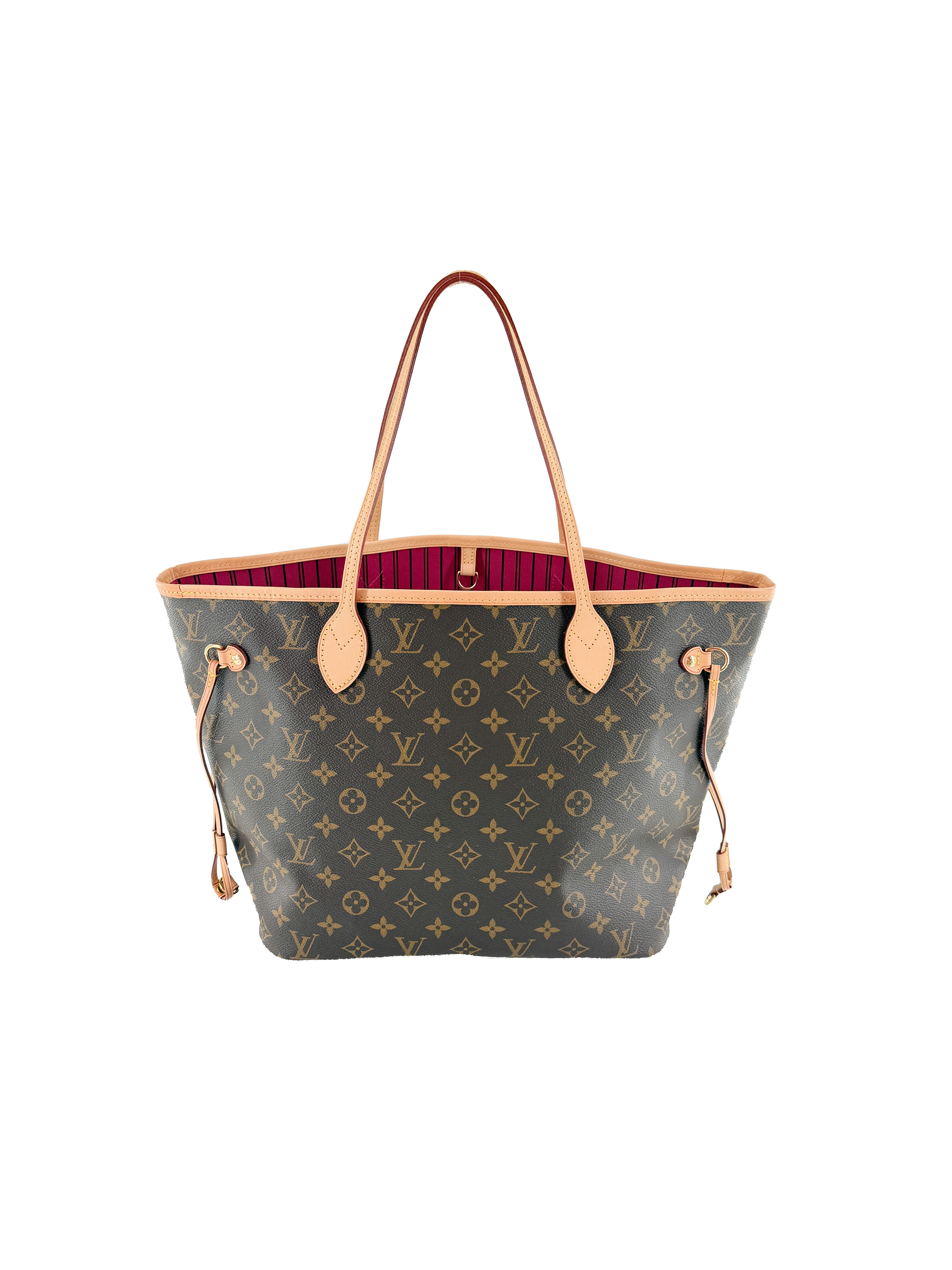 Louis Vuitton Neverfull MM w/pouch fuschia SD1199
