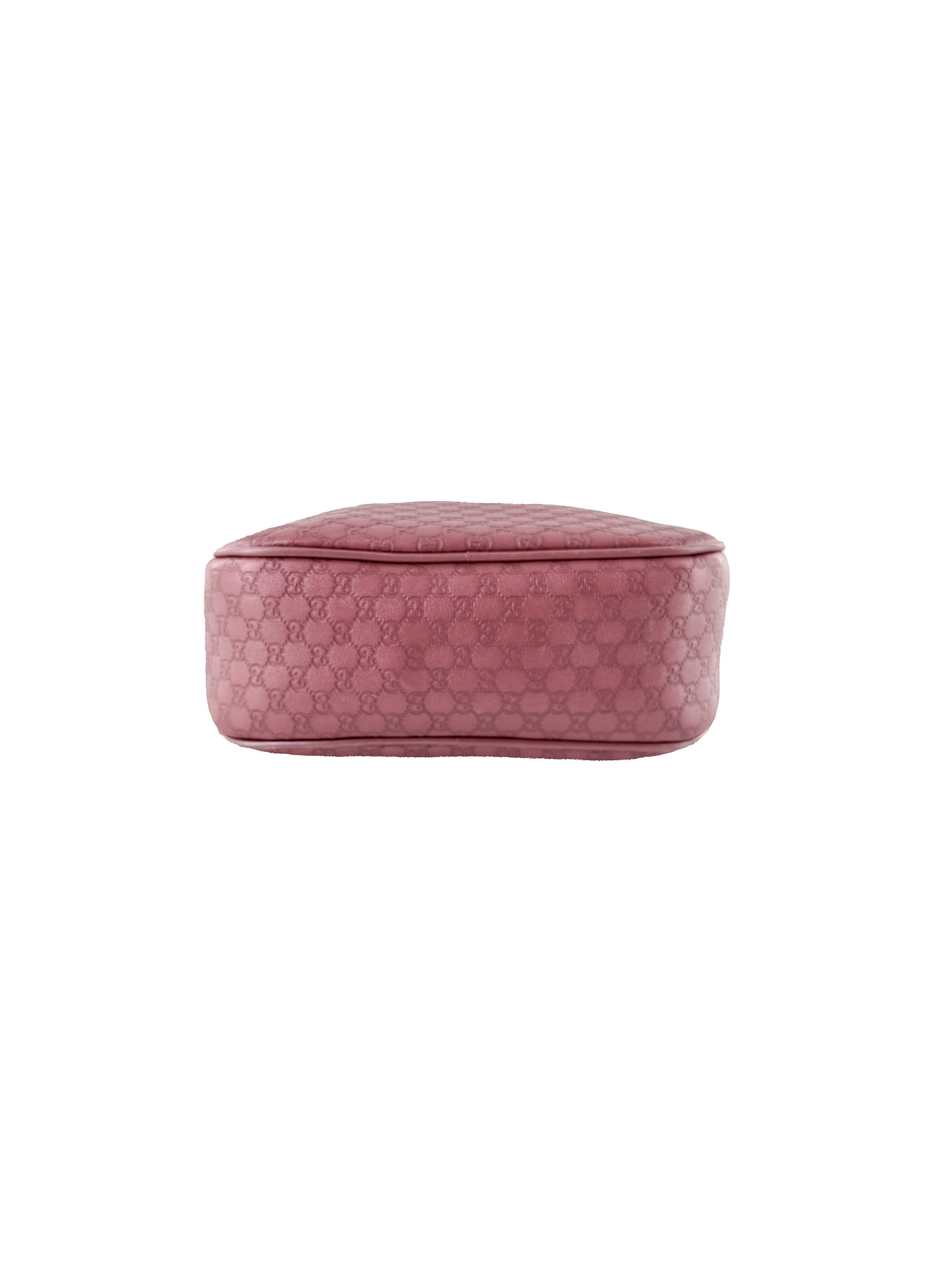 Gucci pink GG microguccissima Sunshine disco leather crossbody 209533 525040