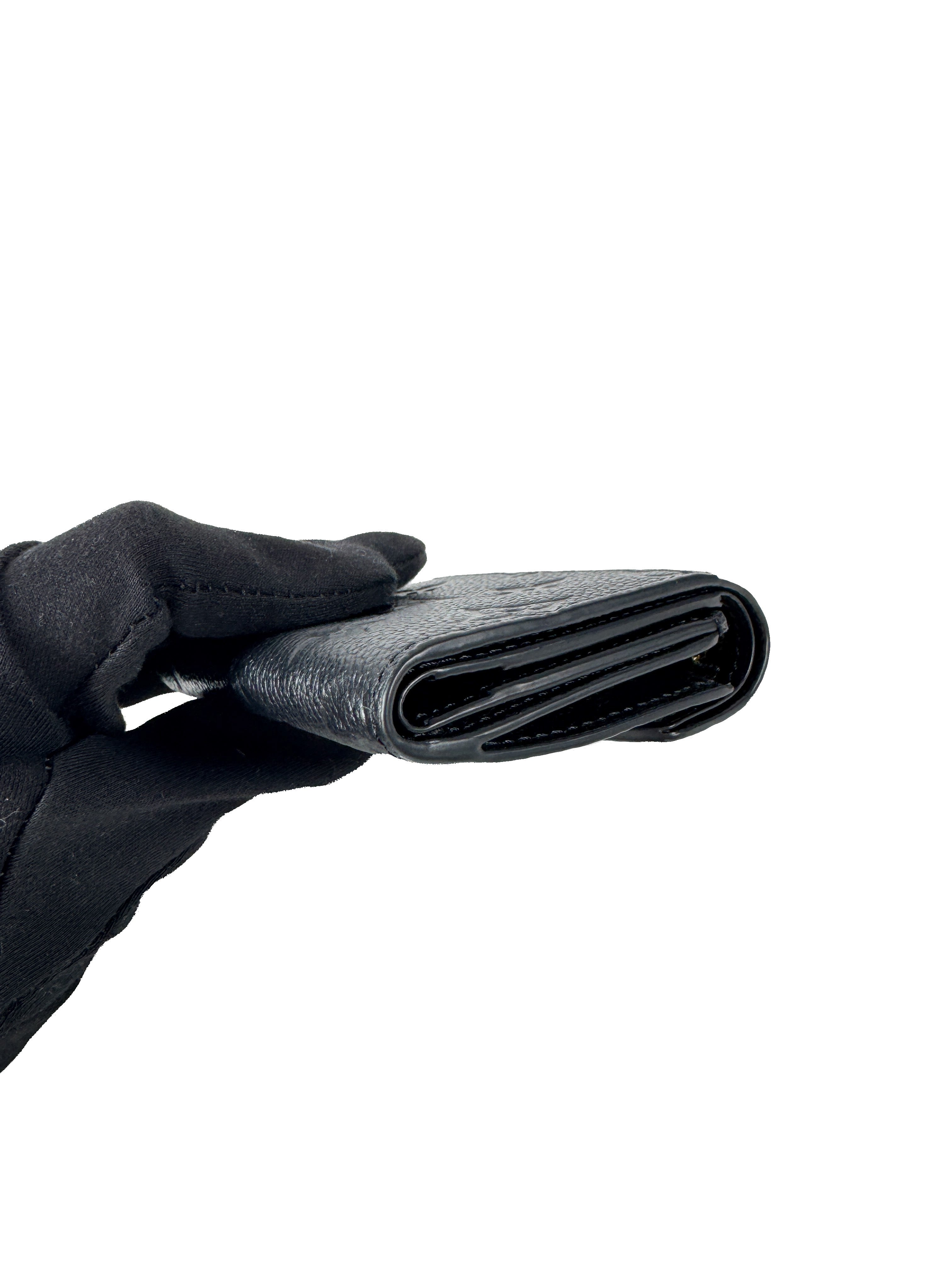 Louis Vuitton black empreinte Victorine wallet NFC