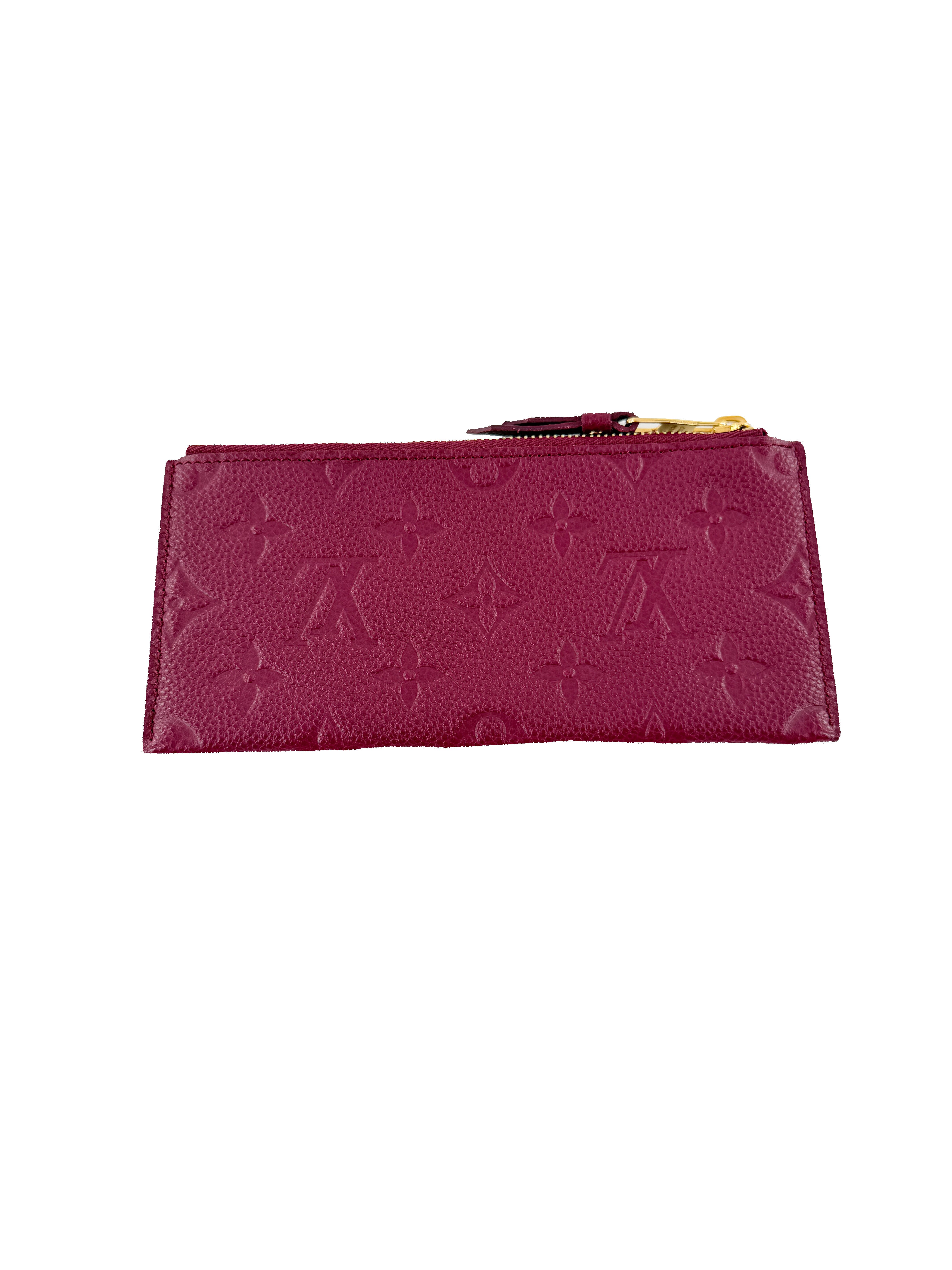 Louis Vuitton Aurore empreinte leather Curieuse wallet /insert CA3112