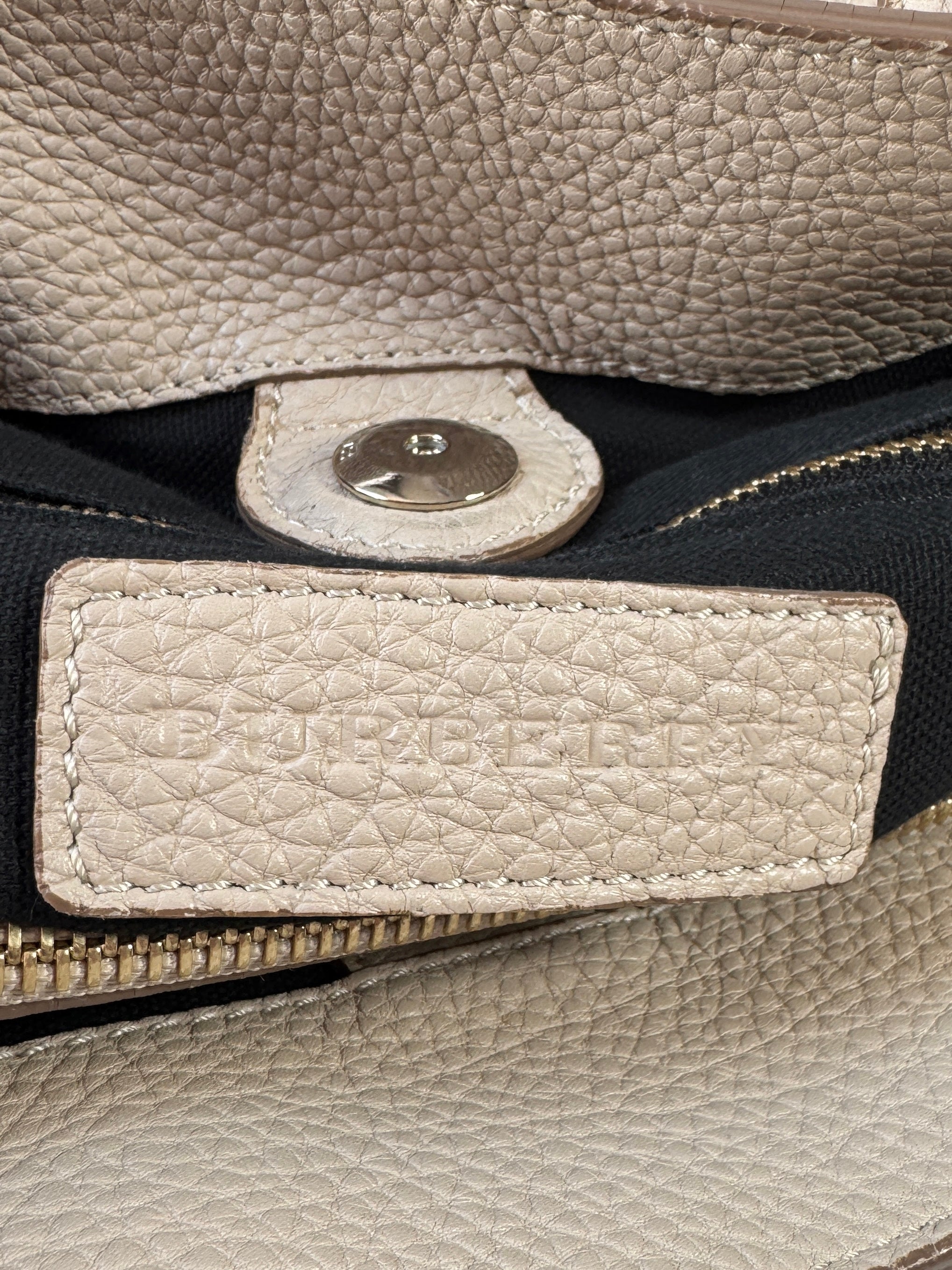 Burberry beige Nova Check Banner satchel