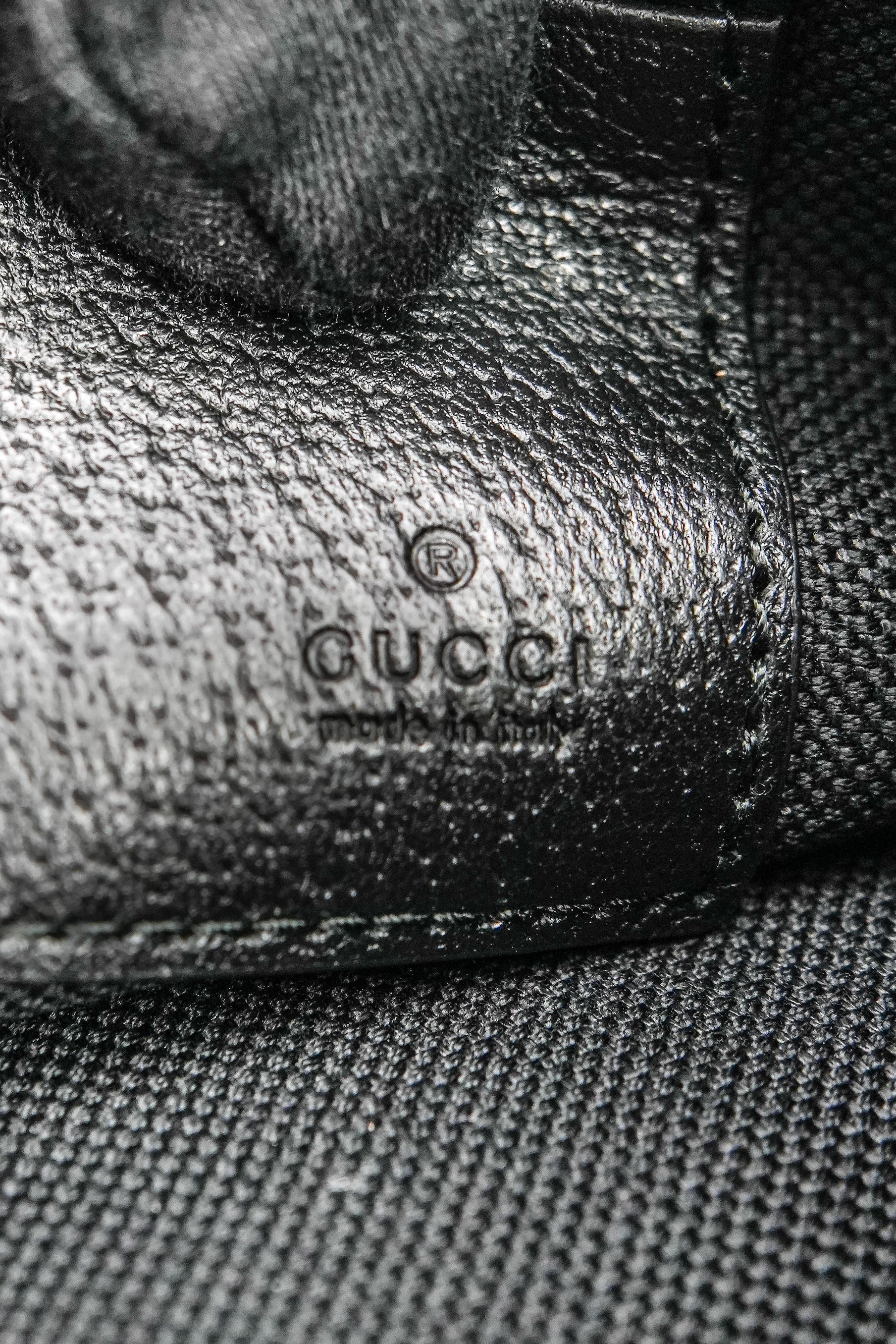 Gucci brown black wool GG wristlet 597627-562600