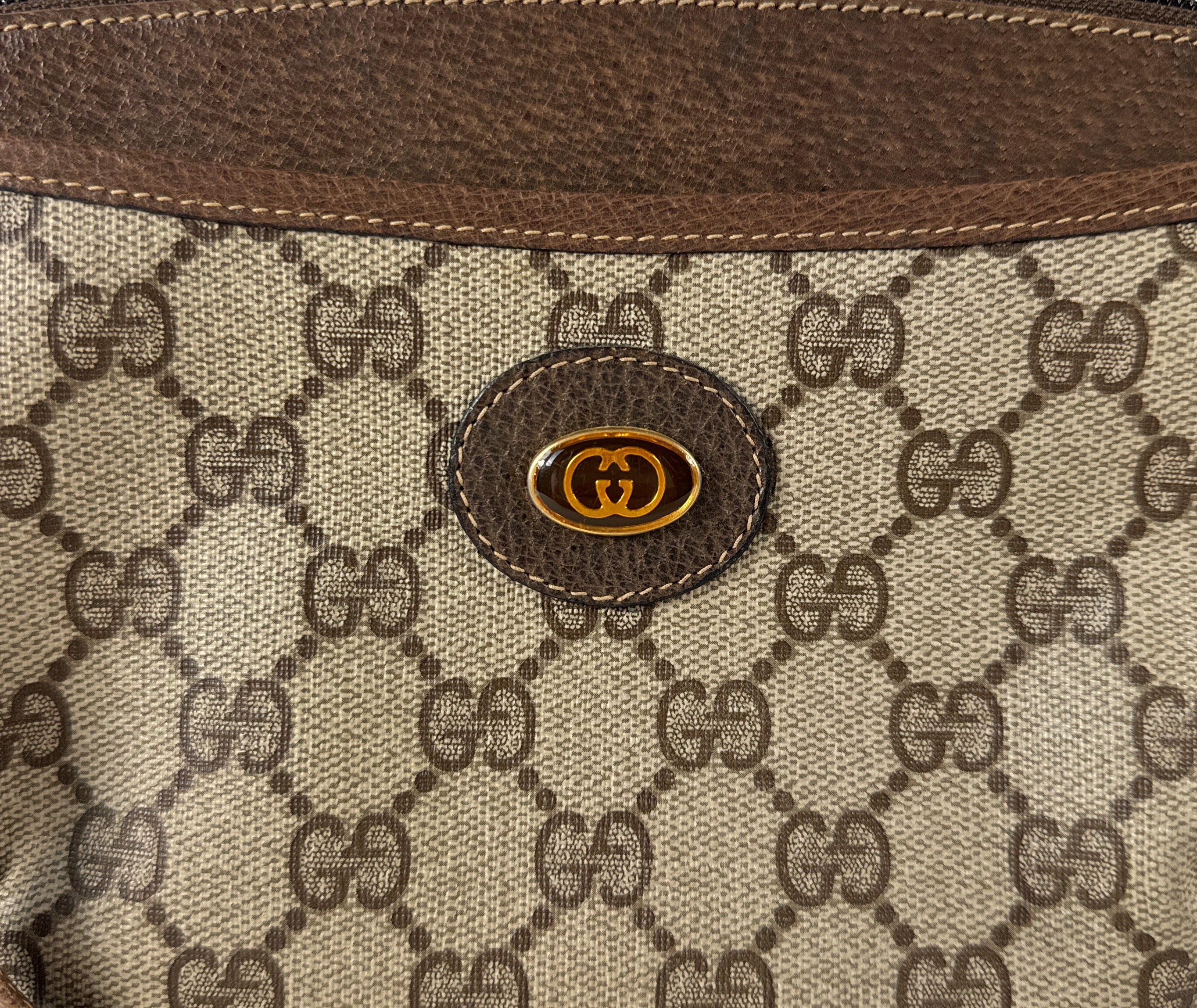 Gucci signature coated canvas vintage crossbody 80s/90s