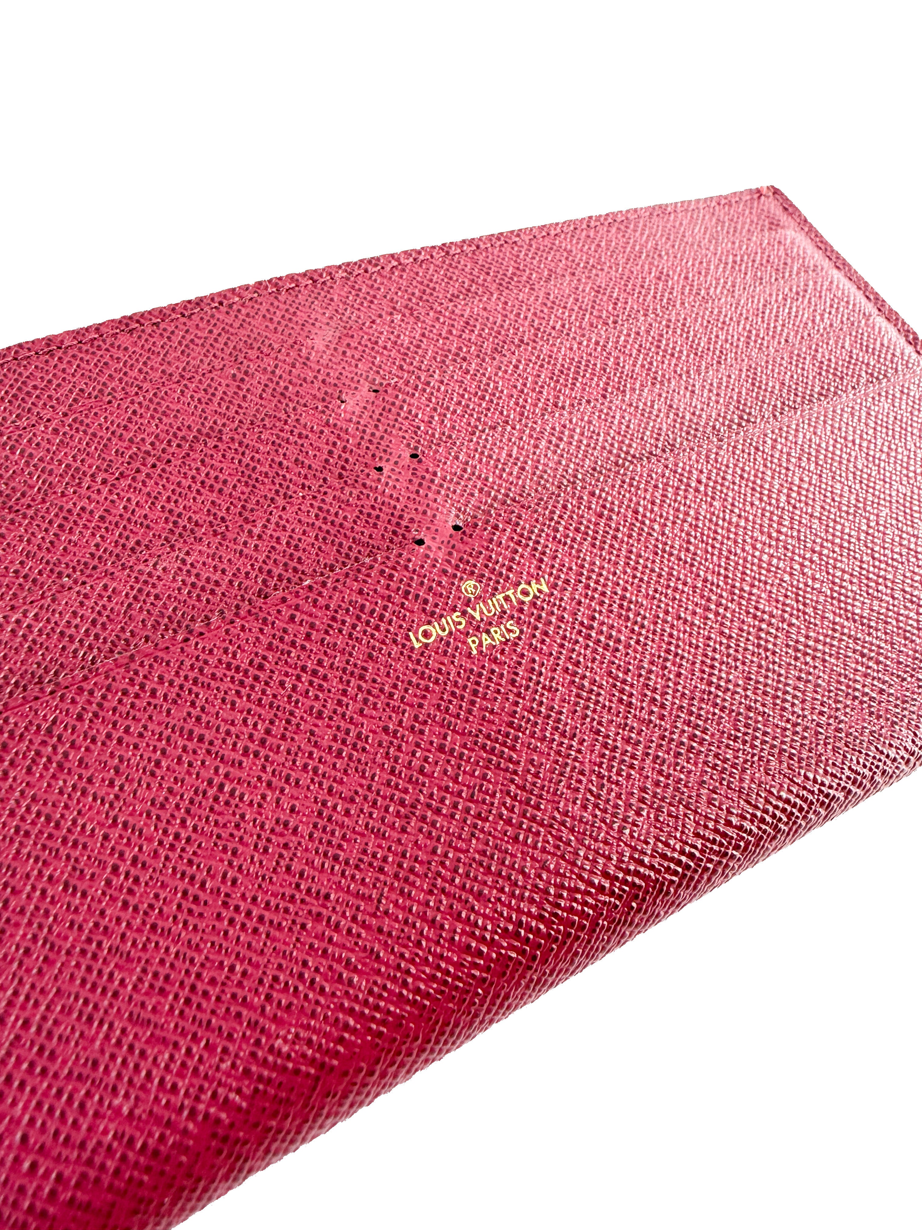 Louis Vuitton fuchsia Felicie insert