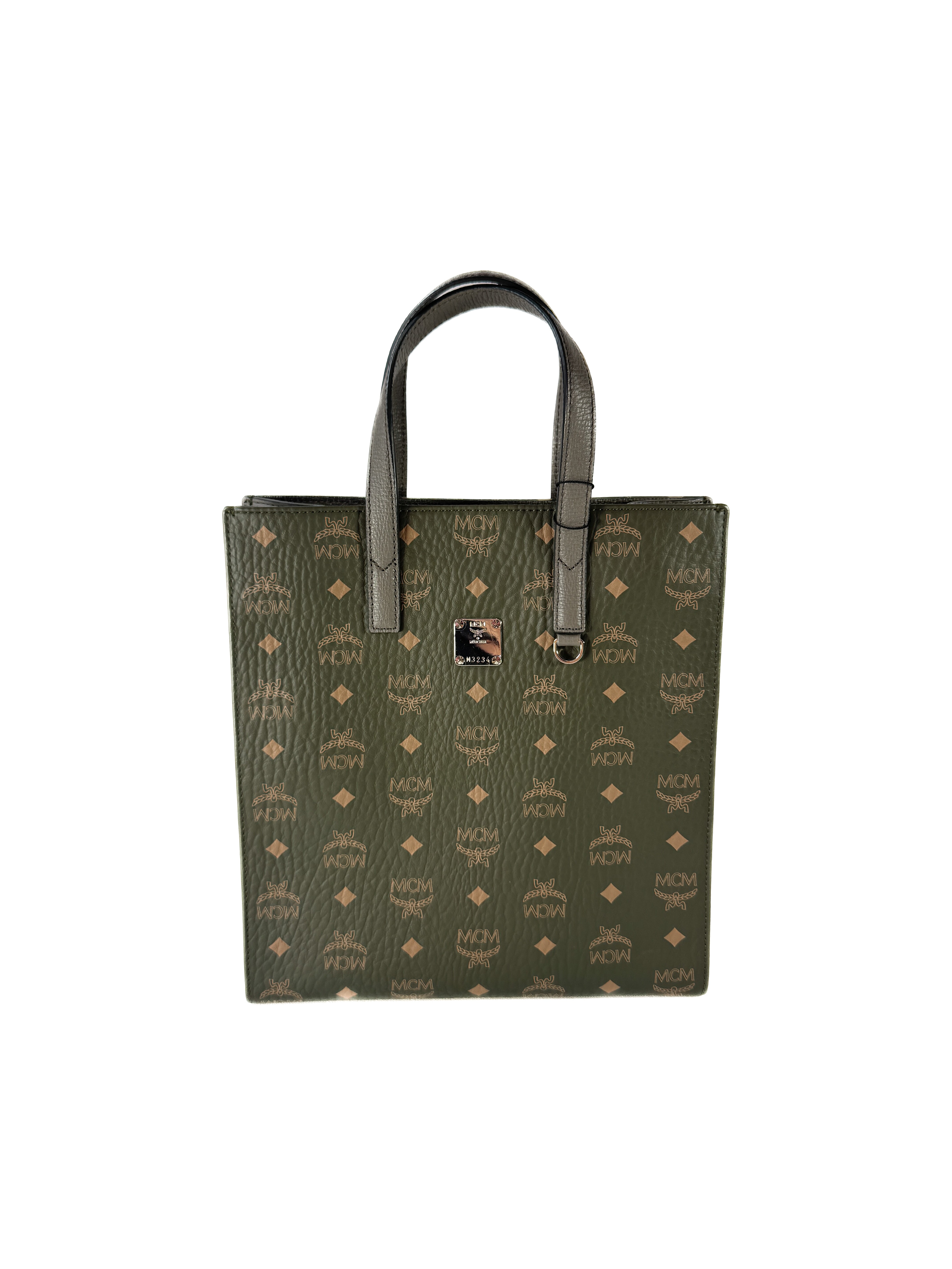 MCM olive small Visetos Aren tote NWT 10752204