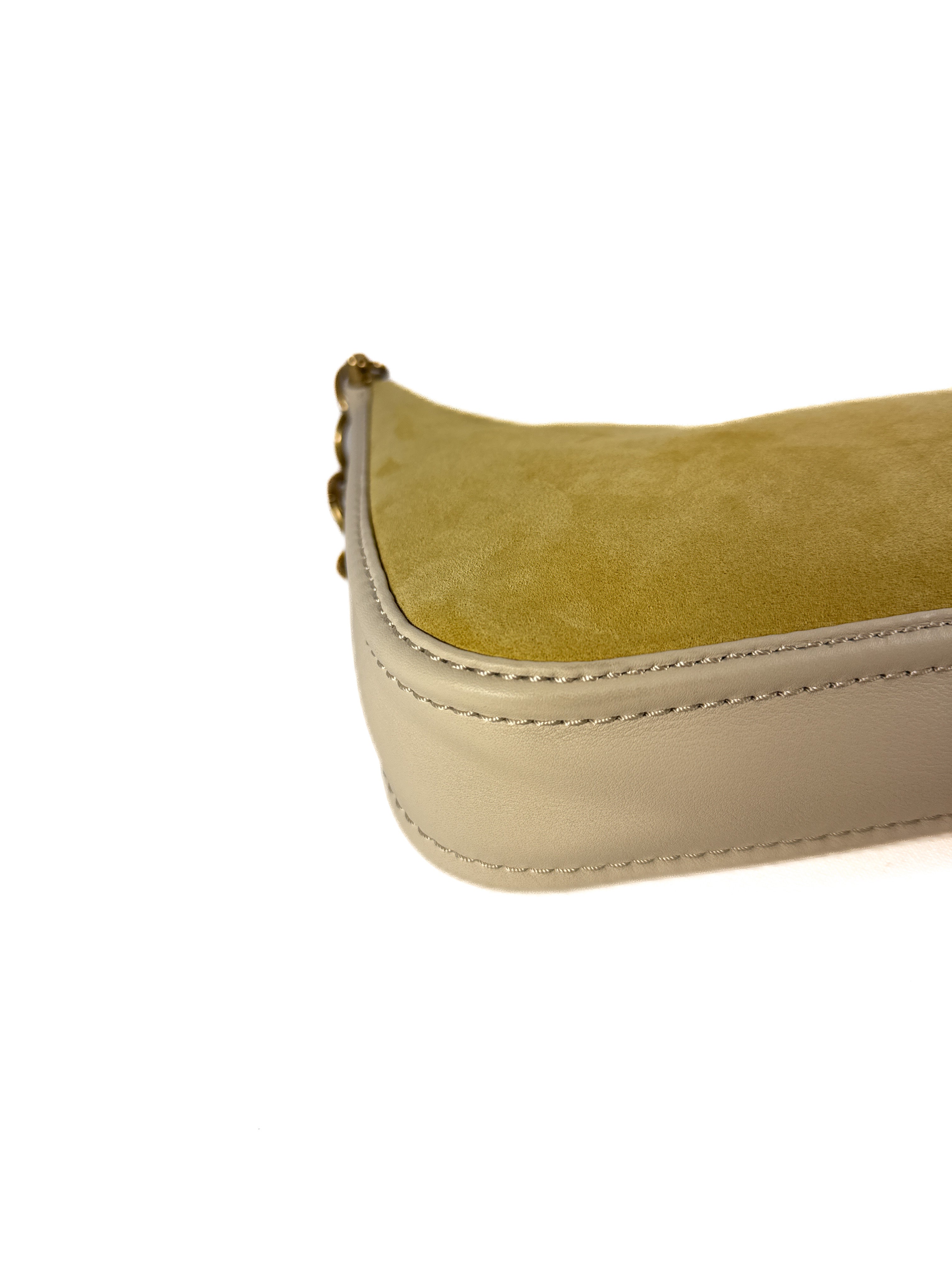 Tory Burch yellow suede 151 mercer bag