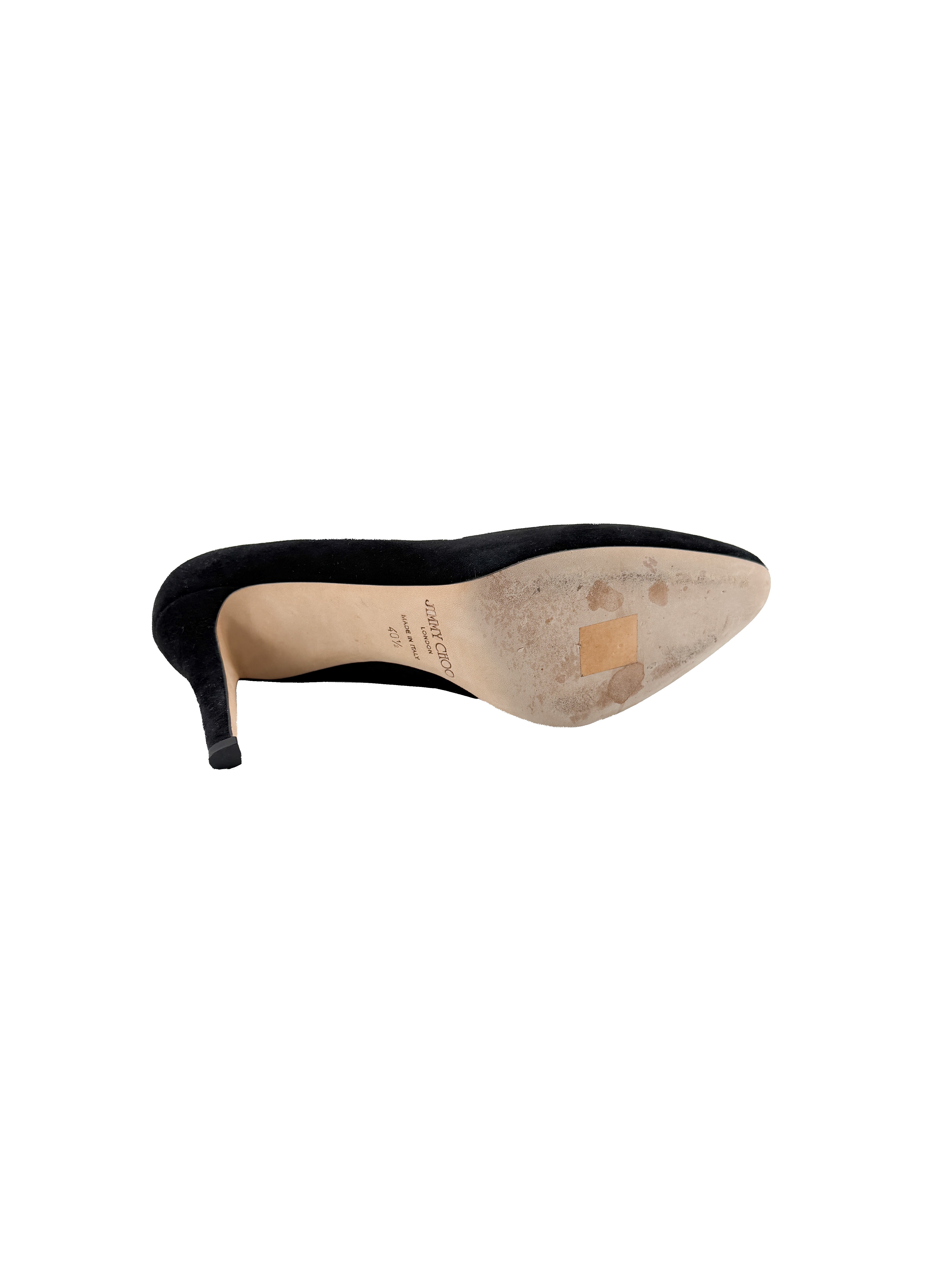 Jimmy Choo black suede pumps size 40.5 BOX