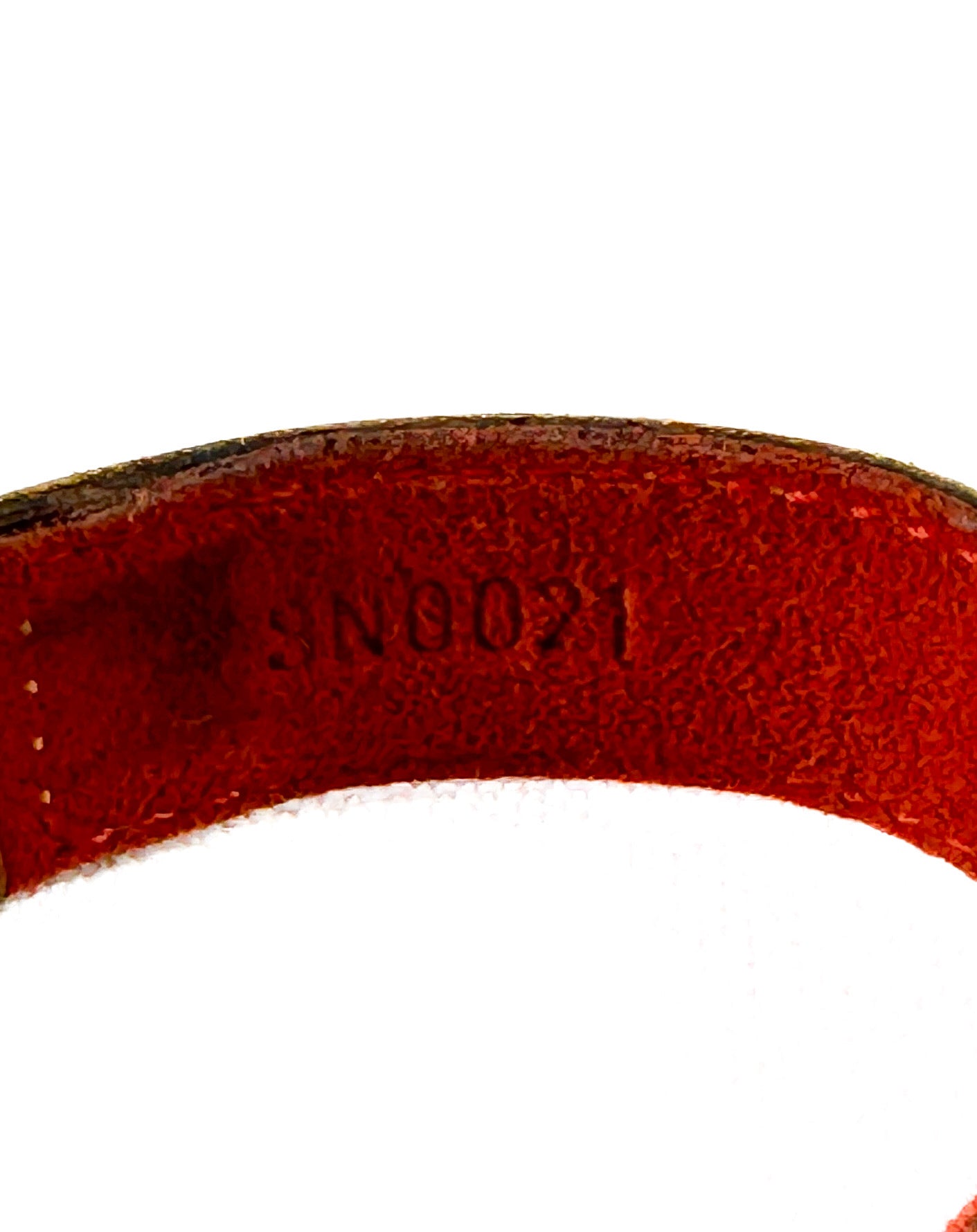 Louis Vuitton brown leather good luck bracelet SN0021