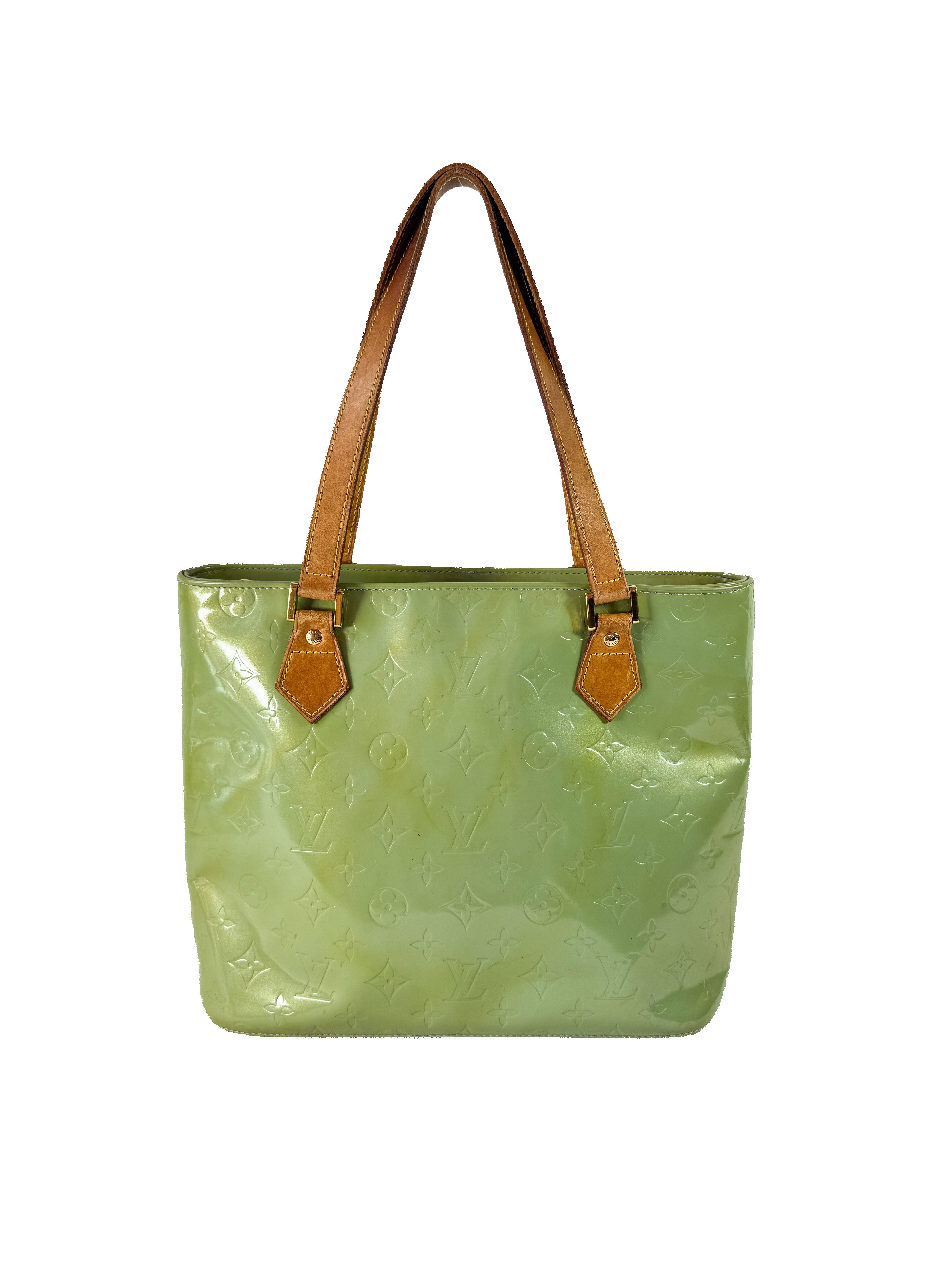 Louis Vuitton lime green vernis Houston tote TH1909 *as is*