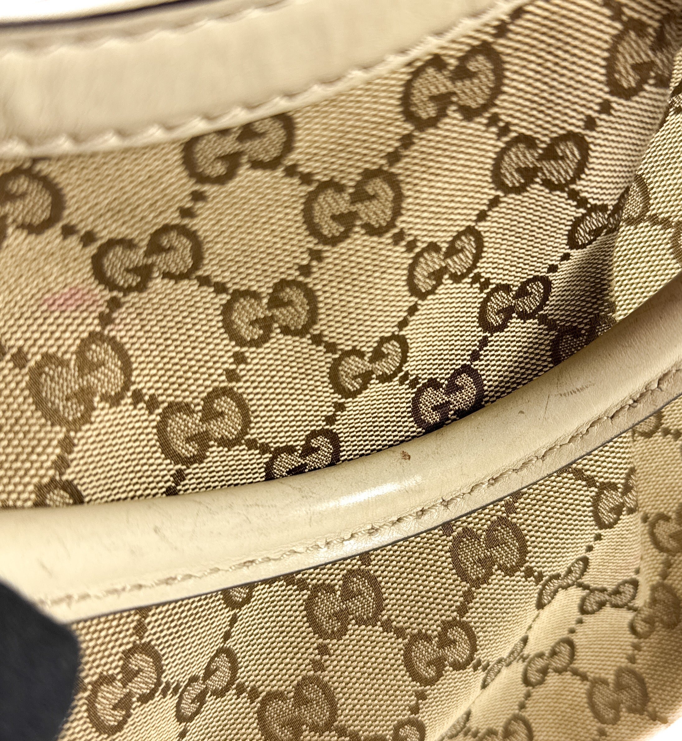 Gucci medium brown/white Sukey hobo shoulder bag 486628