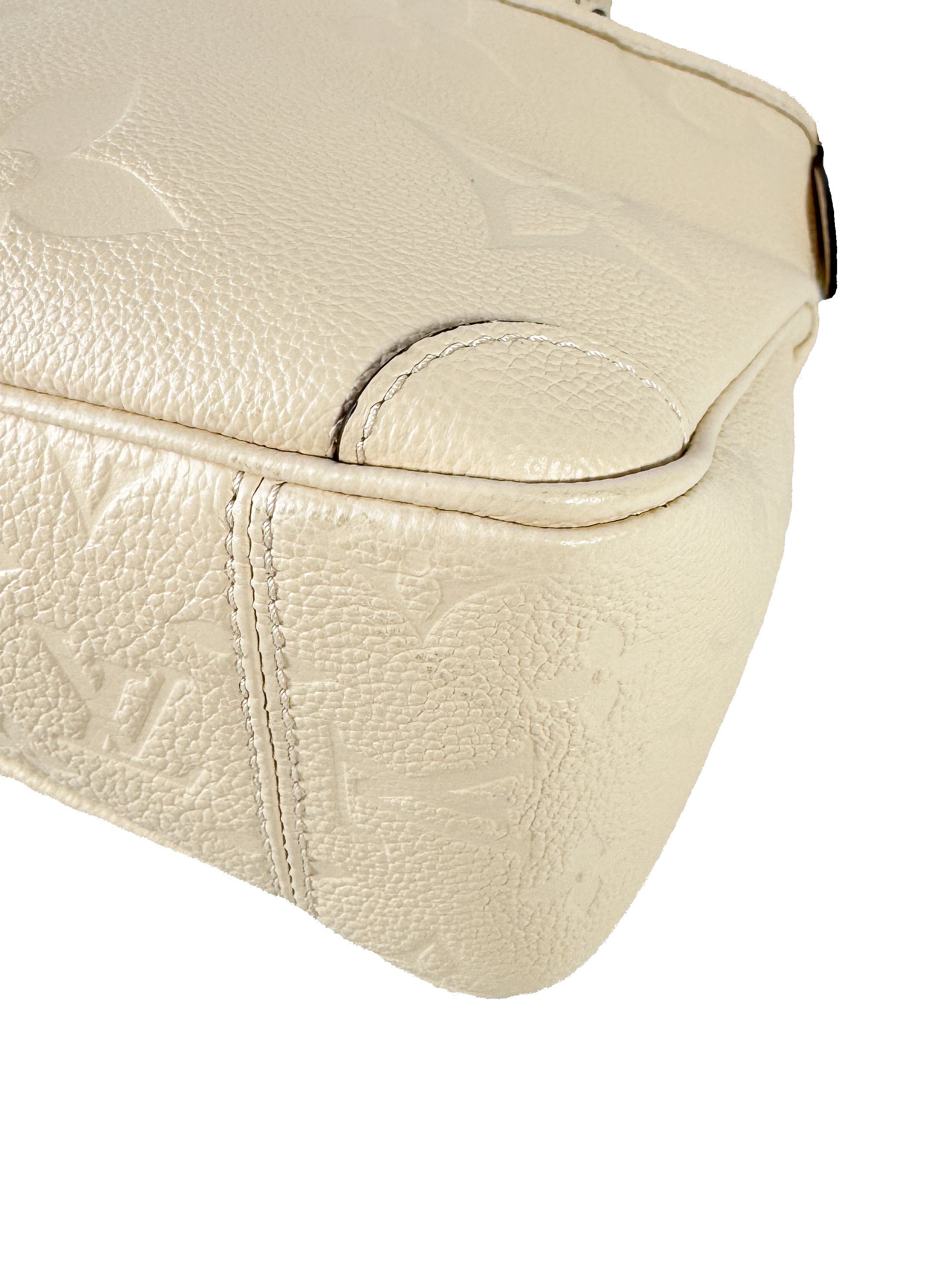 Louis Vuitton cream empreinte leather Giant monogram Trianon PM (NFC)