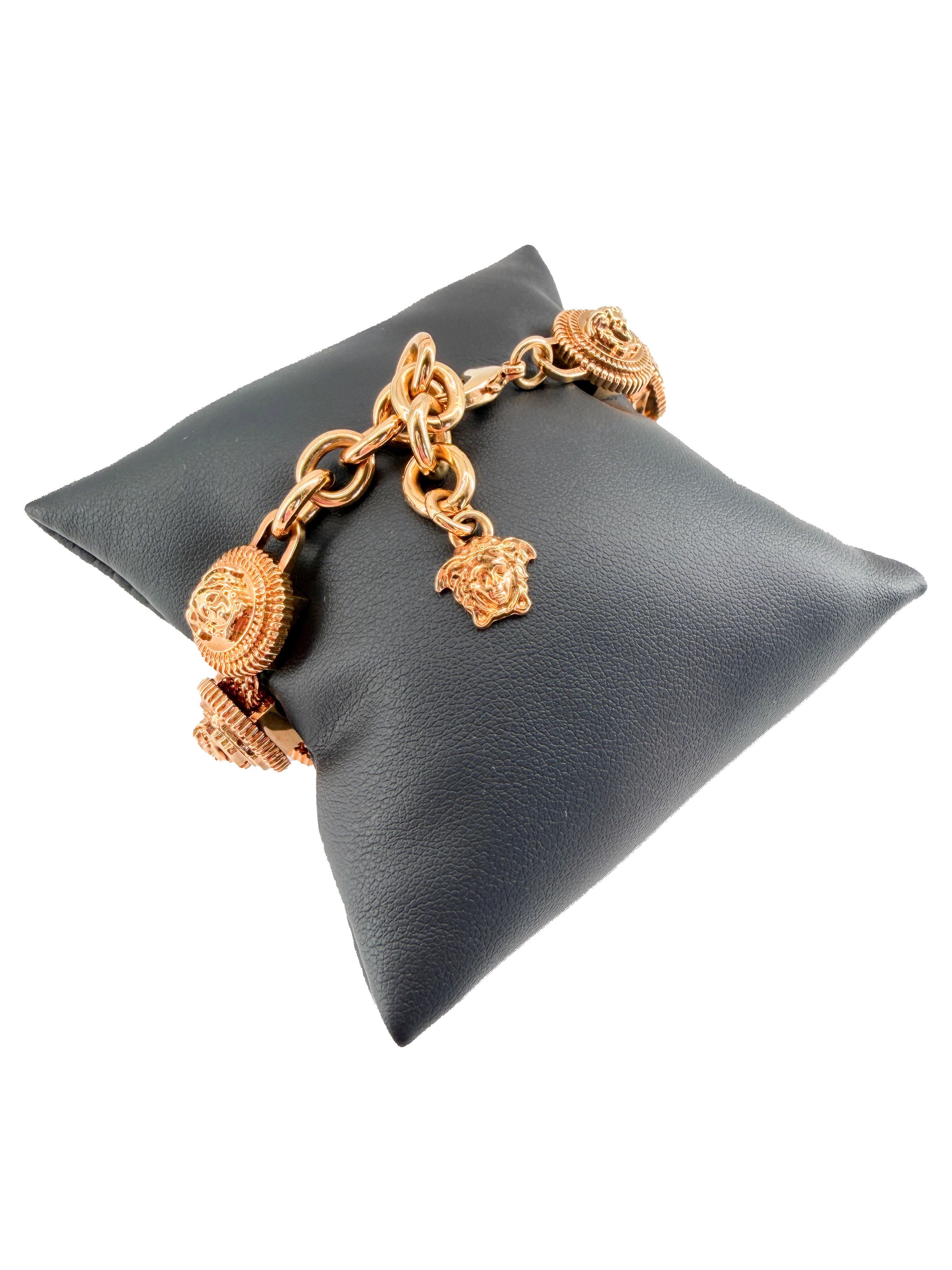 Versace gold tone Medusa Medallion bracelet