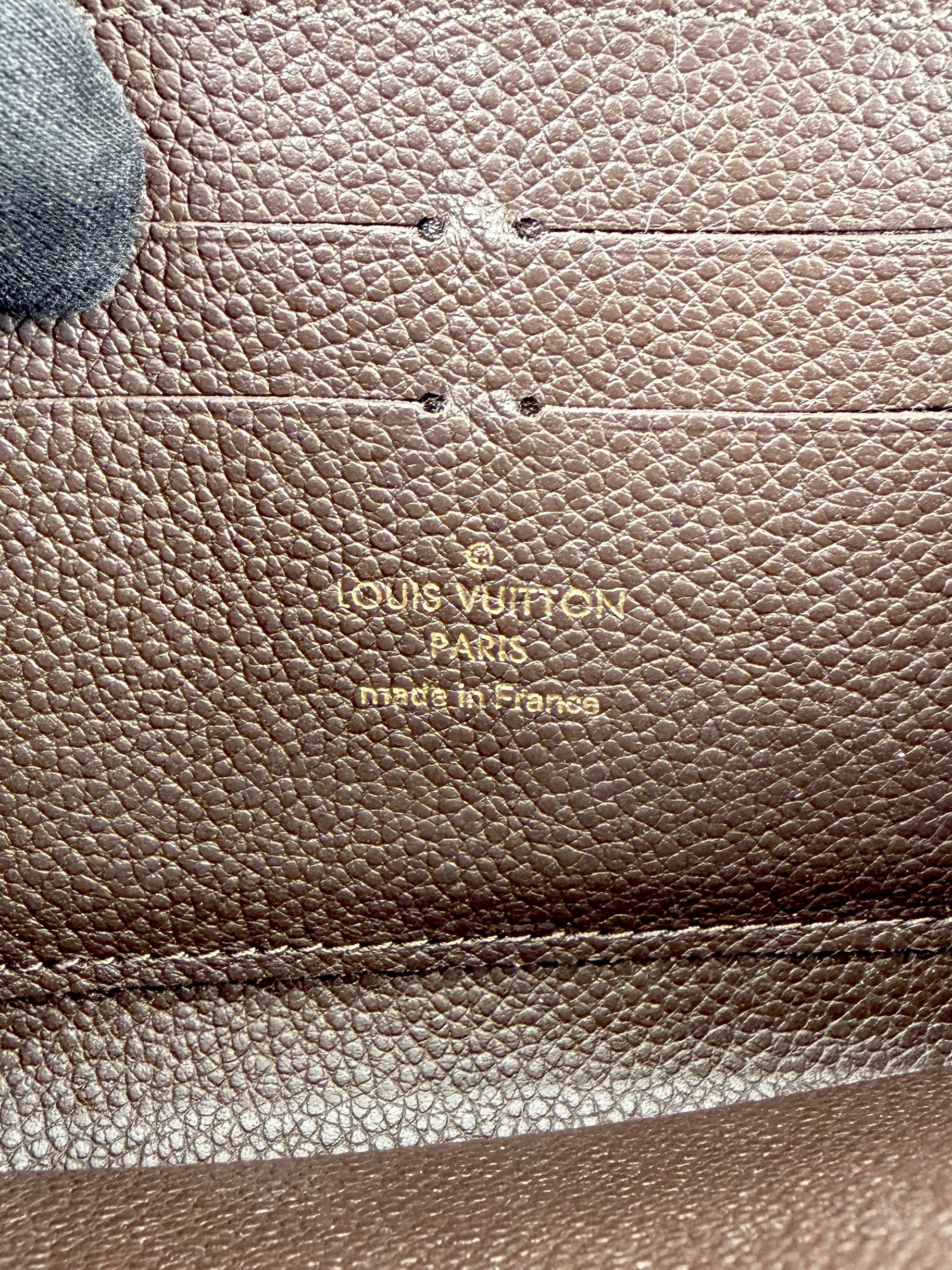 Louis Vuitton brown empreinte leather zippy wallet SP4183