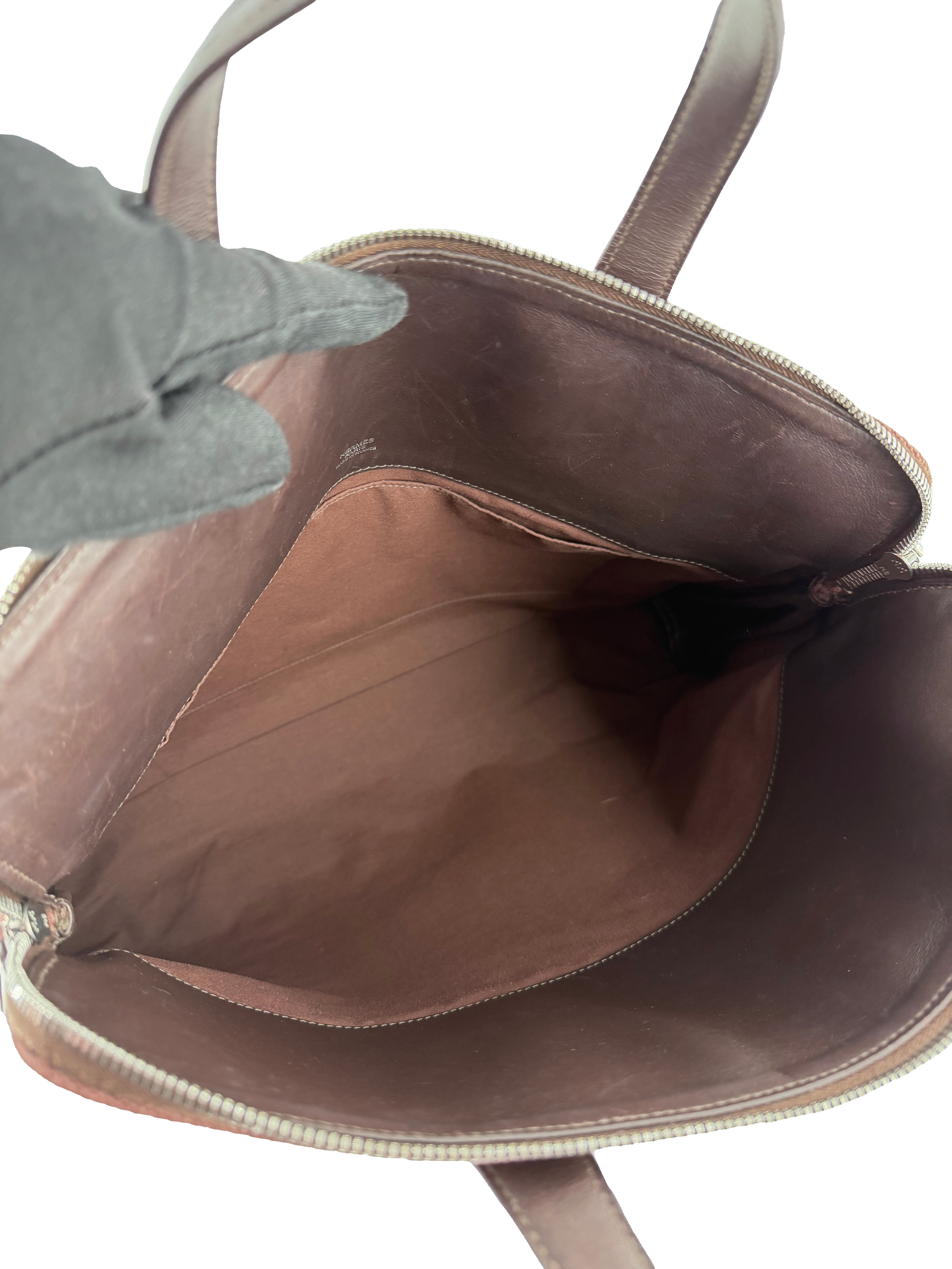 Hermès Heeboo red canvas tote