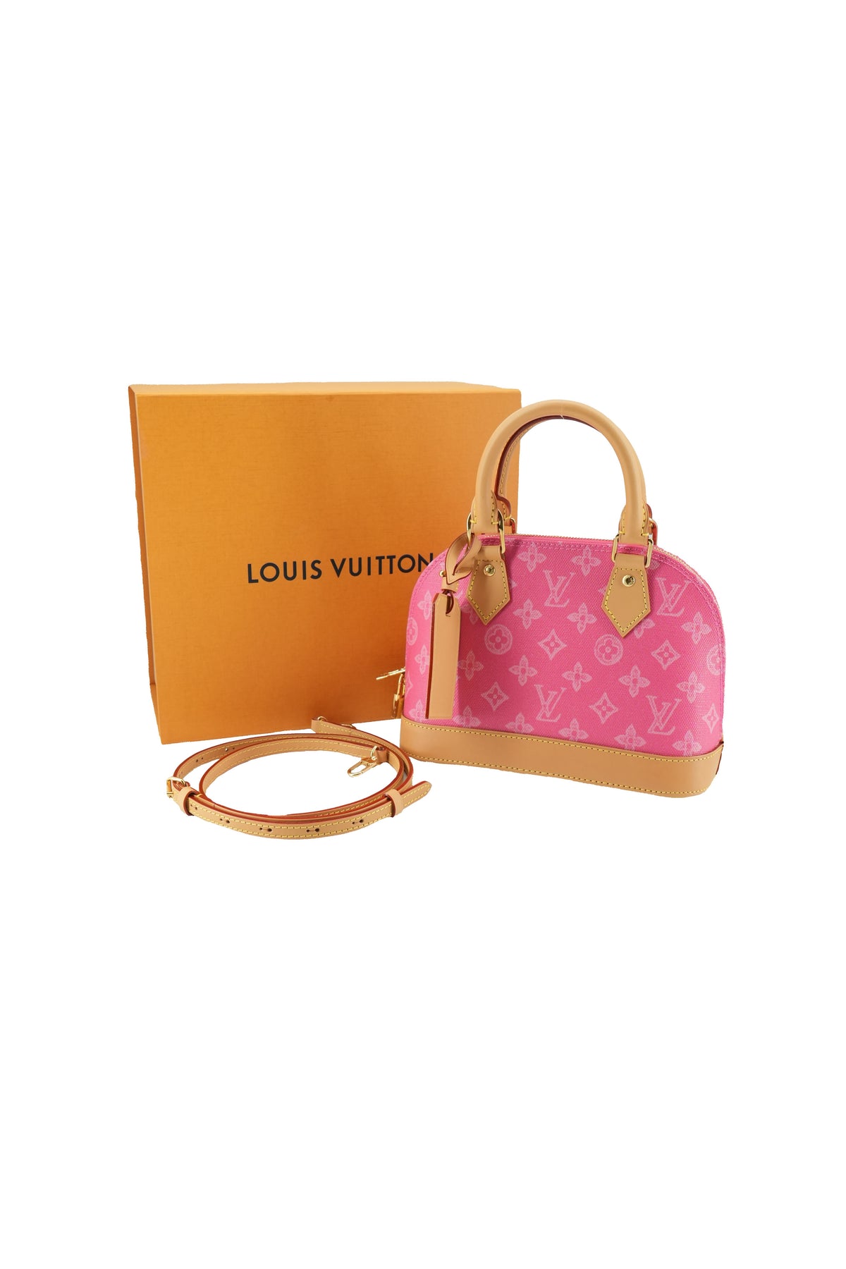 Louis Vuitton monogram Origine pink Alma BB NFC