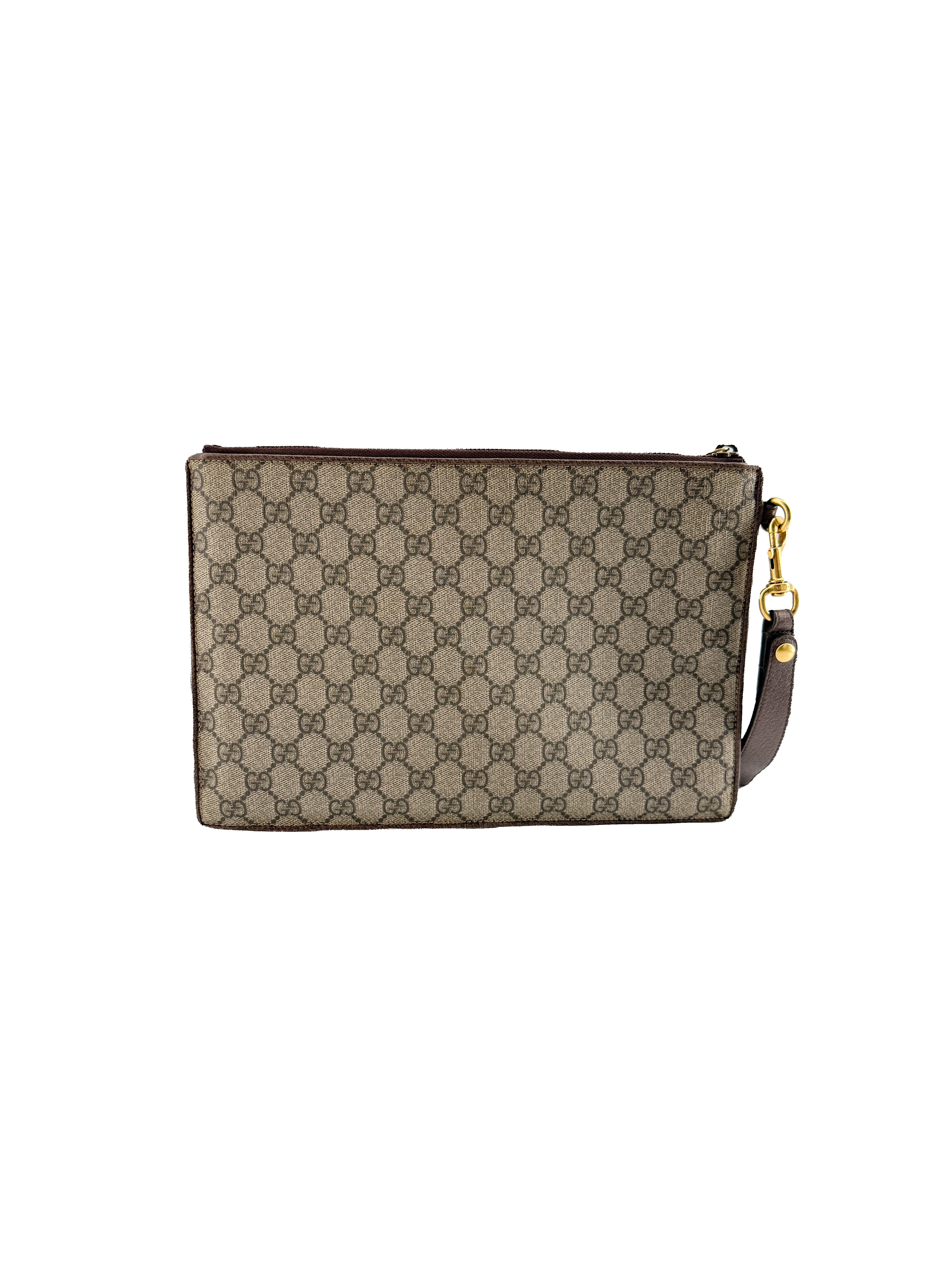 Gucci Courrier GG Supreme UFO Pouch Wristlet 473915-496334