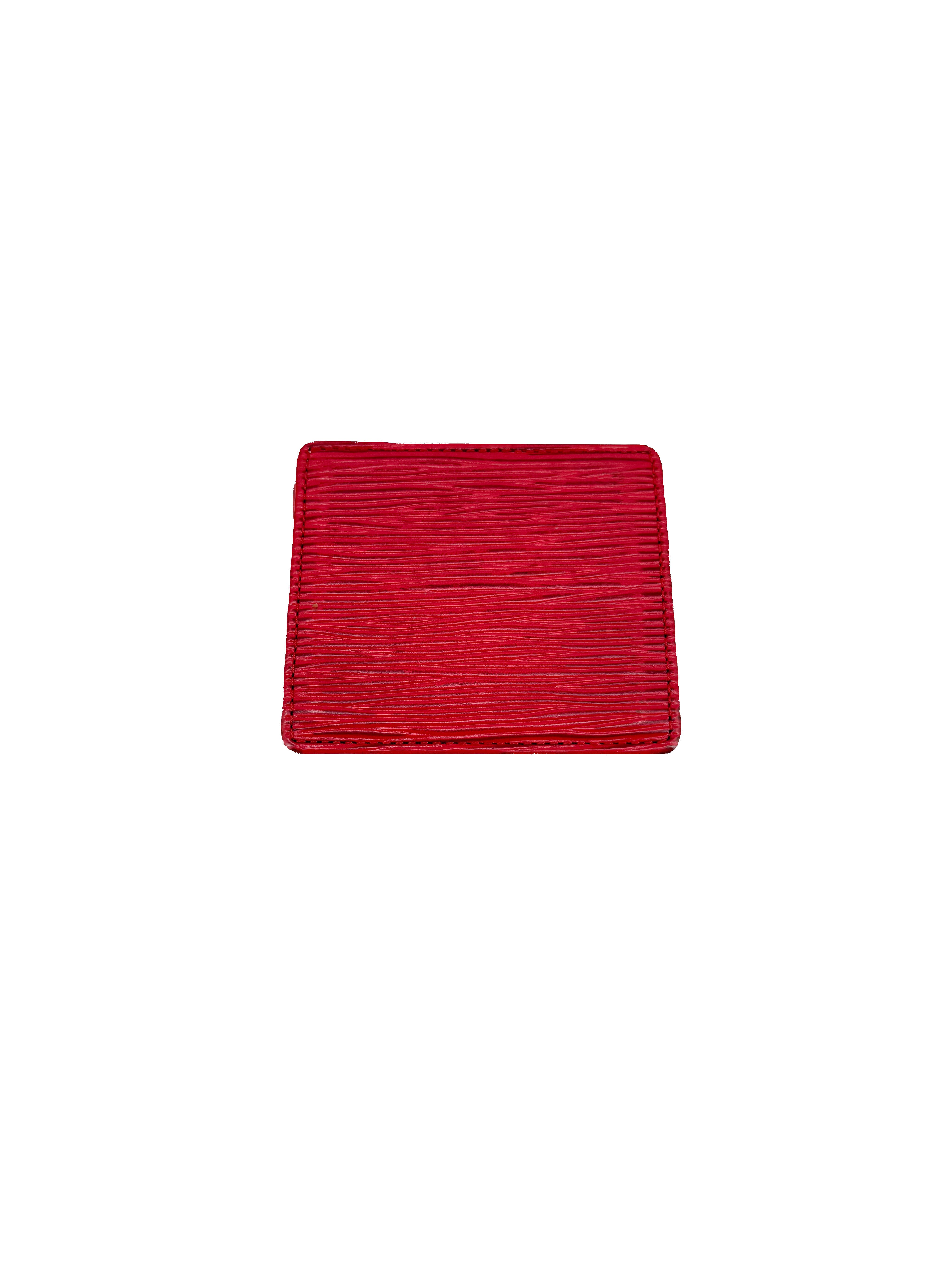 Louis Vuitton red epi leather coin pouch MI0985