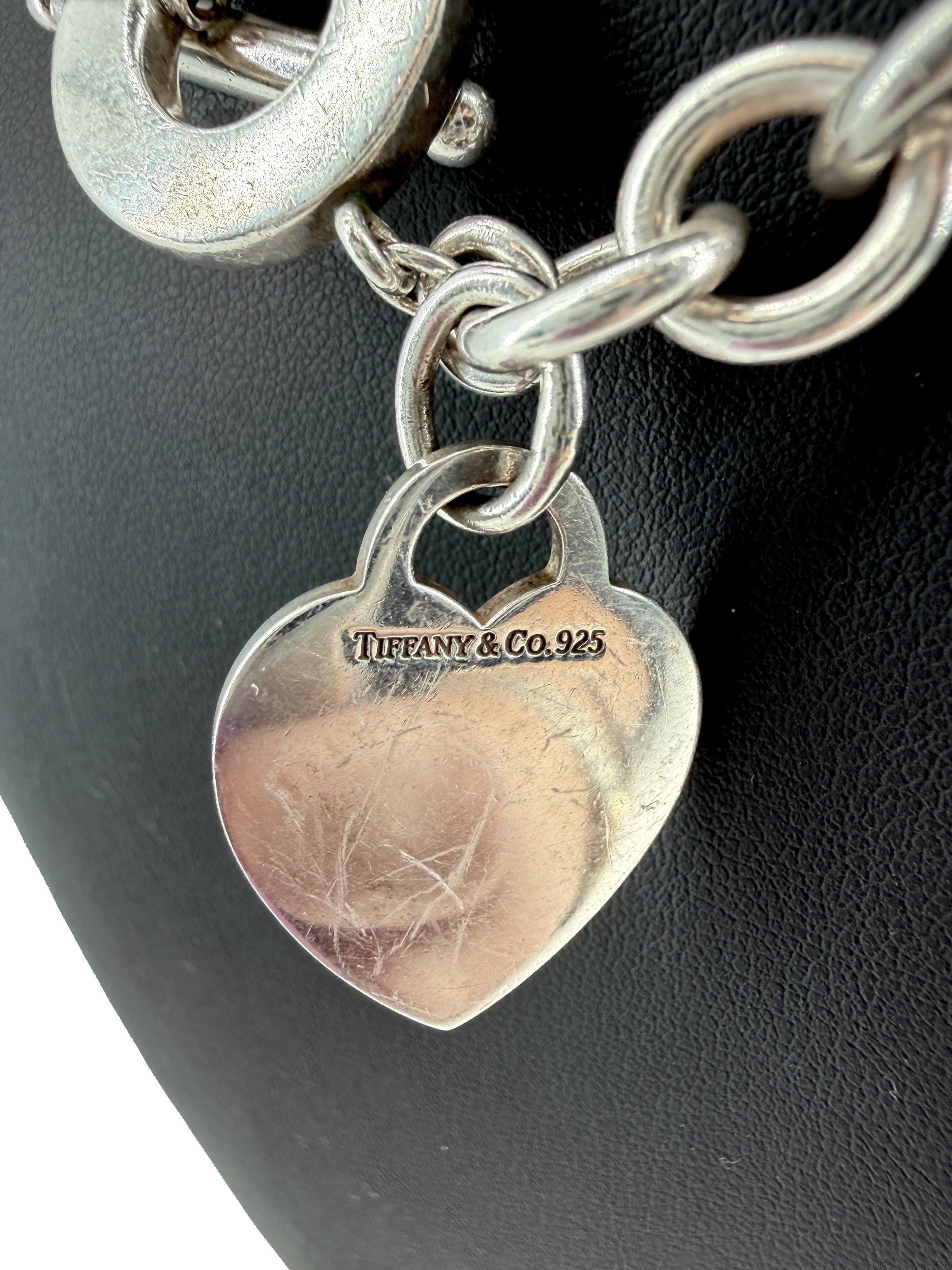 Tiffany & Co sterling silver heart toggle necklace