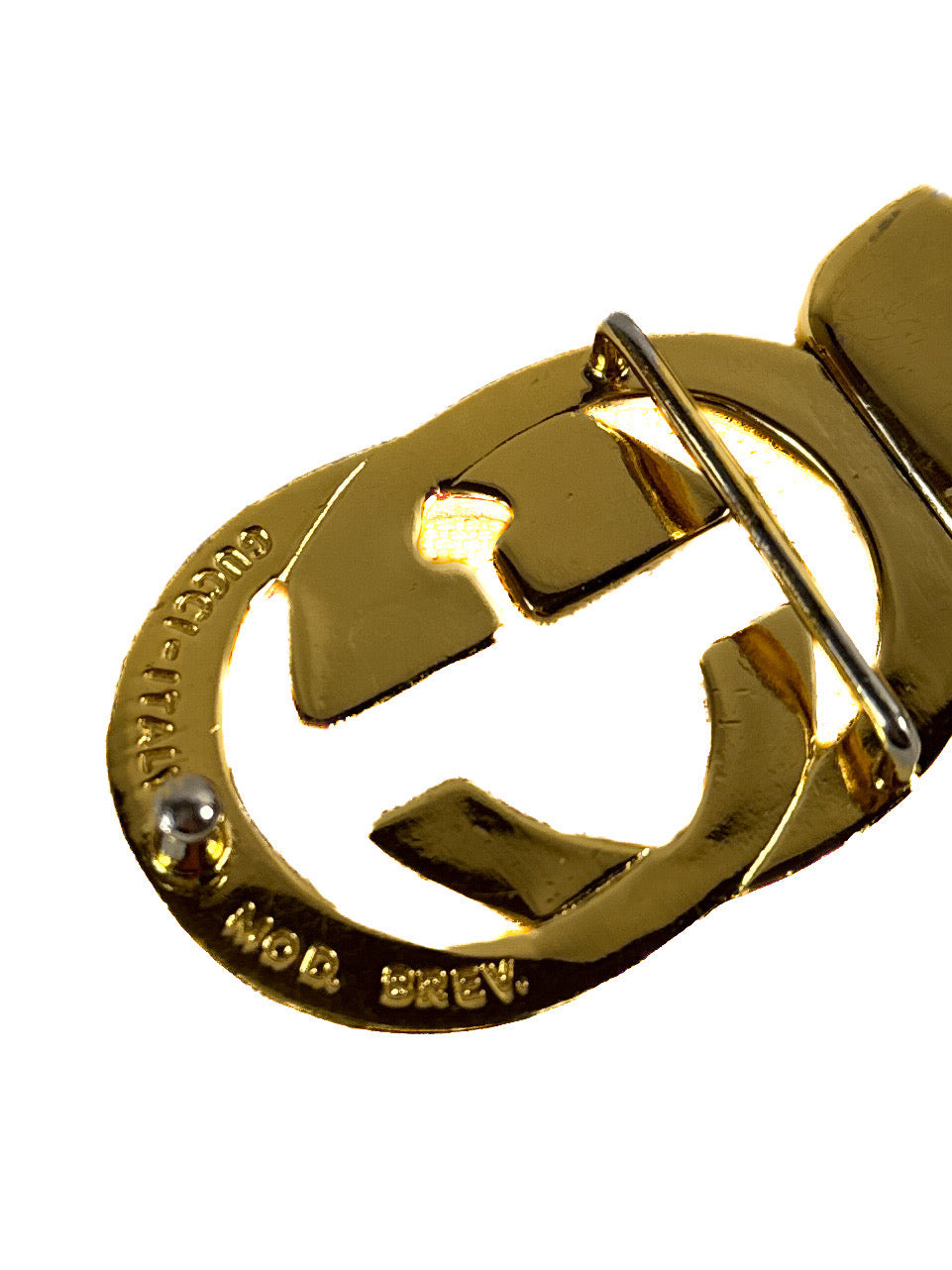 Gucci brown leather red/green striped belt size 95-38 *as is*