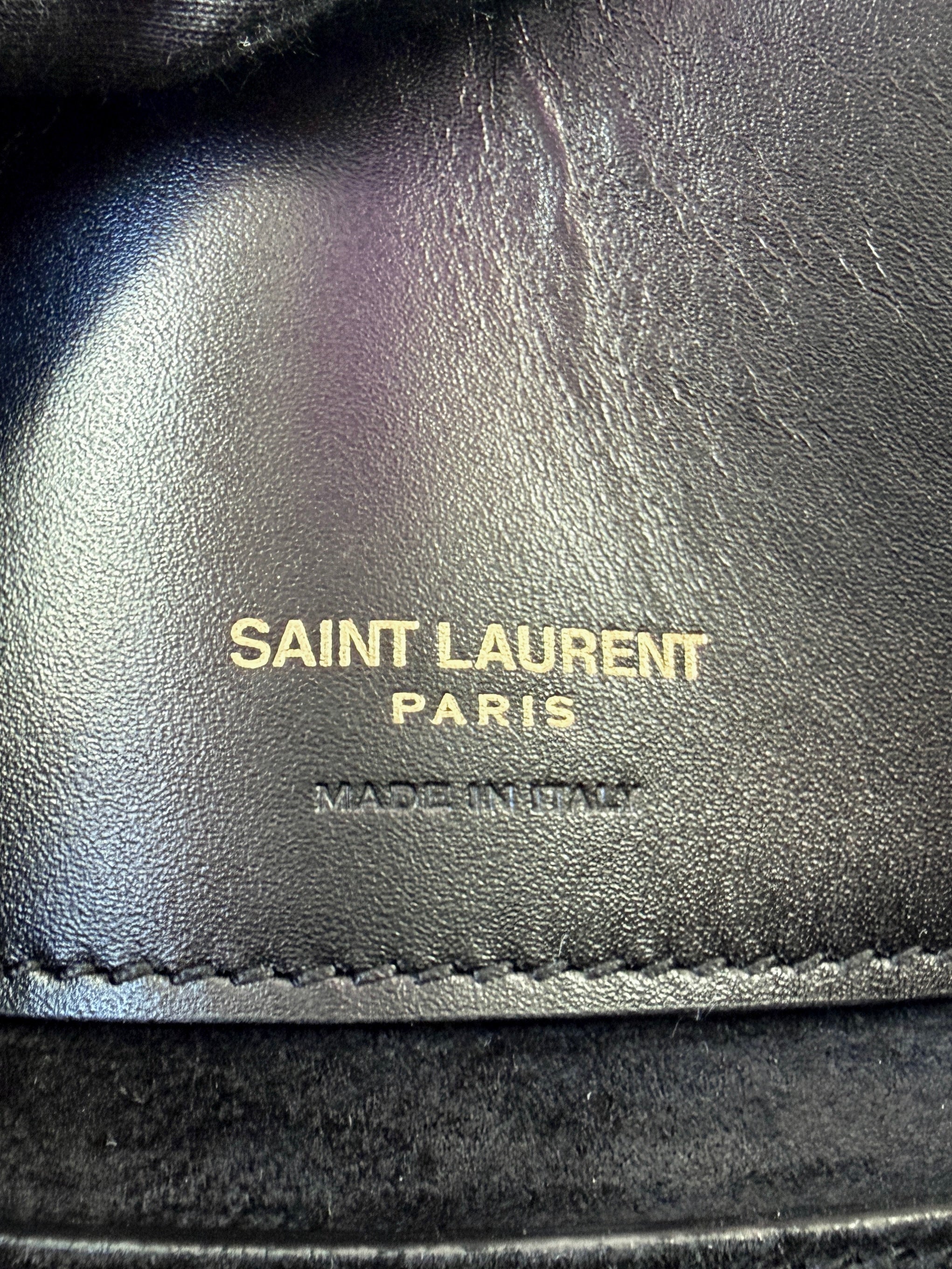 Saint Laurent black leather Le 37 bucket bag BRS749036-0325
