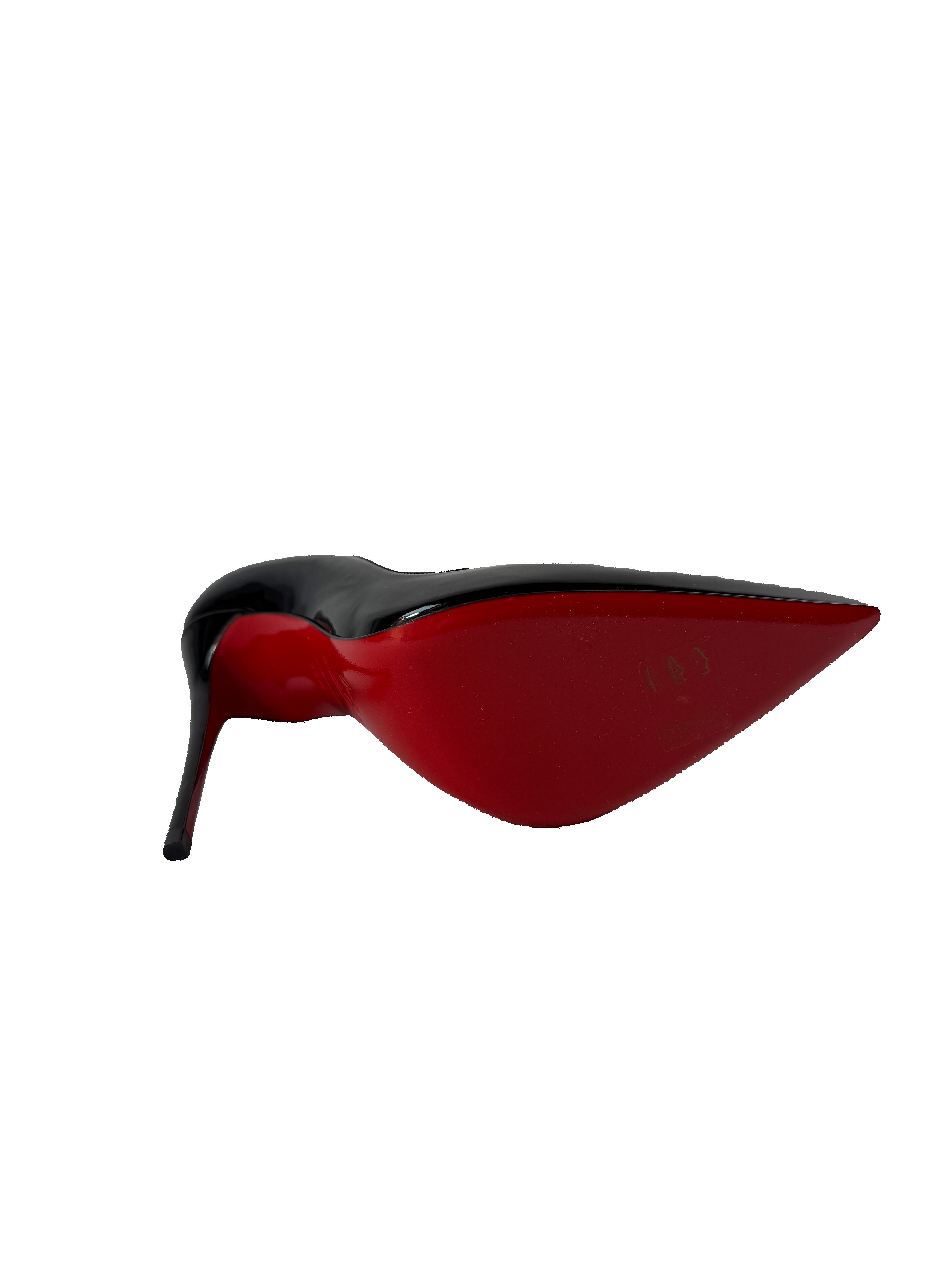 Christian Louboutin black patent leather So Kate 120 pumps size 38.5 BOX