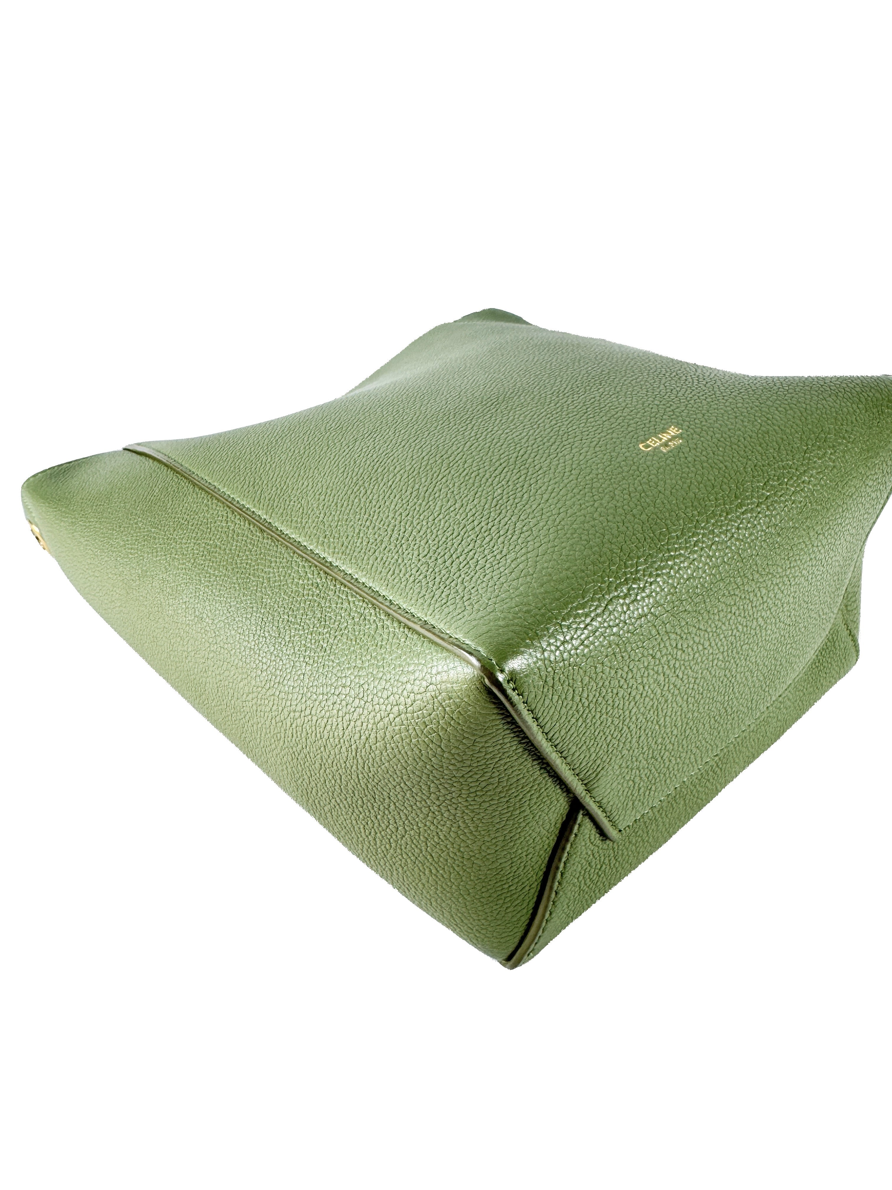 Celine green Sangle Seau small 20-BO-0290