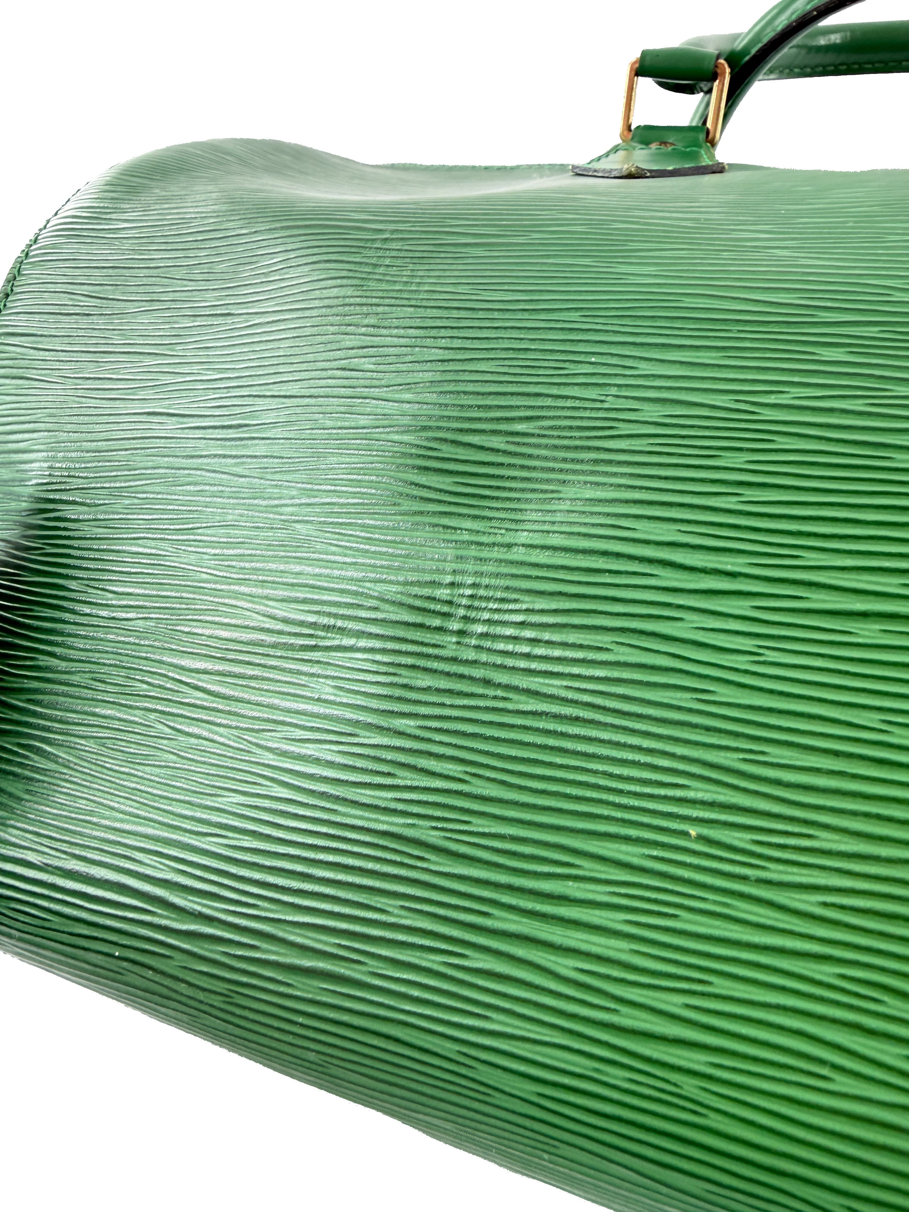 Louis Vuitton borneo green epi Speedy 35 VI0934