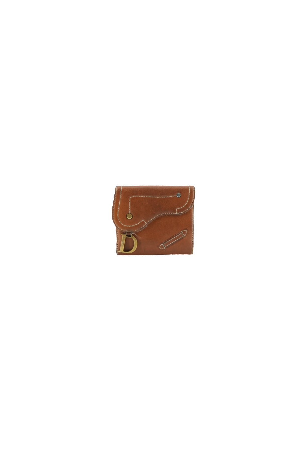 Christian Dior brown leather Saddle compact vintage wallet TR 00 92