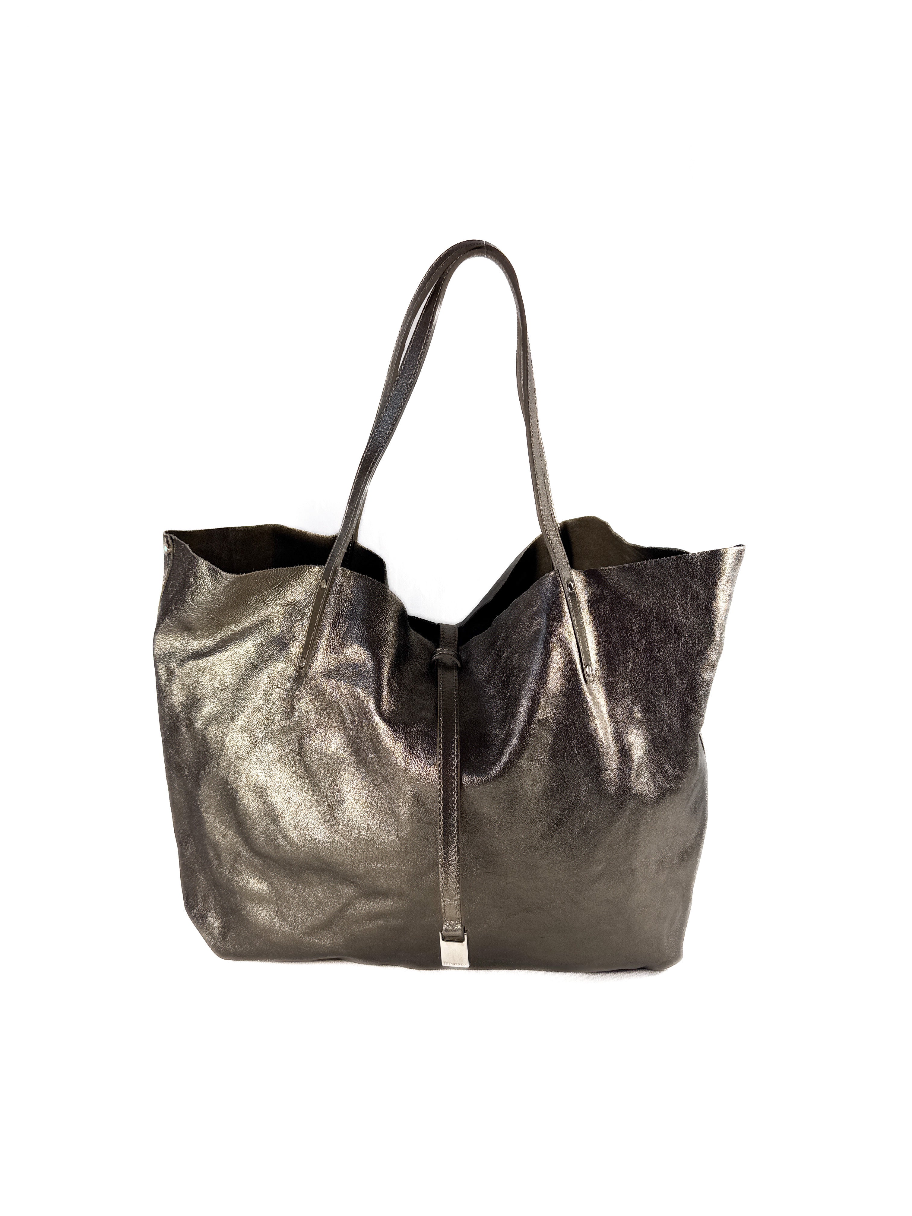 Tiffany & Co taupe reversible suede/leather tote **as is**